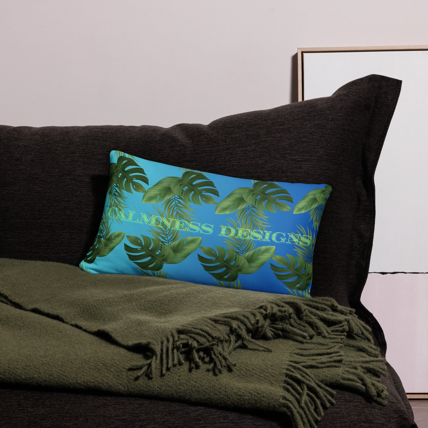 Palm Leaves Tropic, CALMNESS DESIGNS, Creative Designer's, Basic Pillow