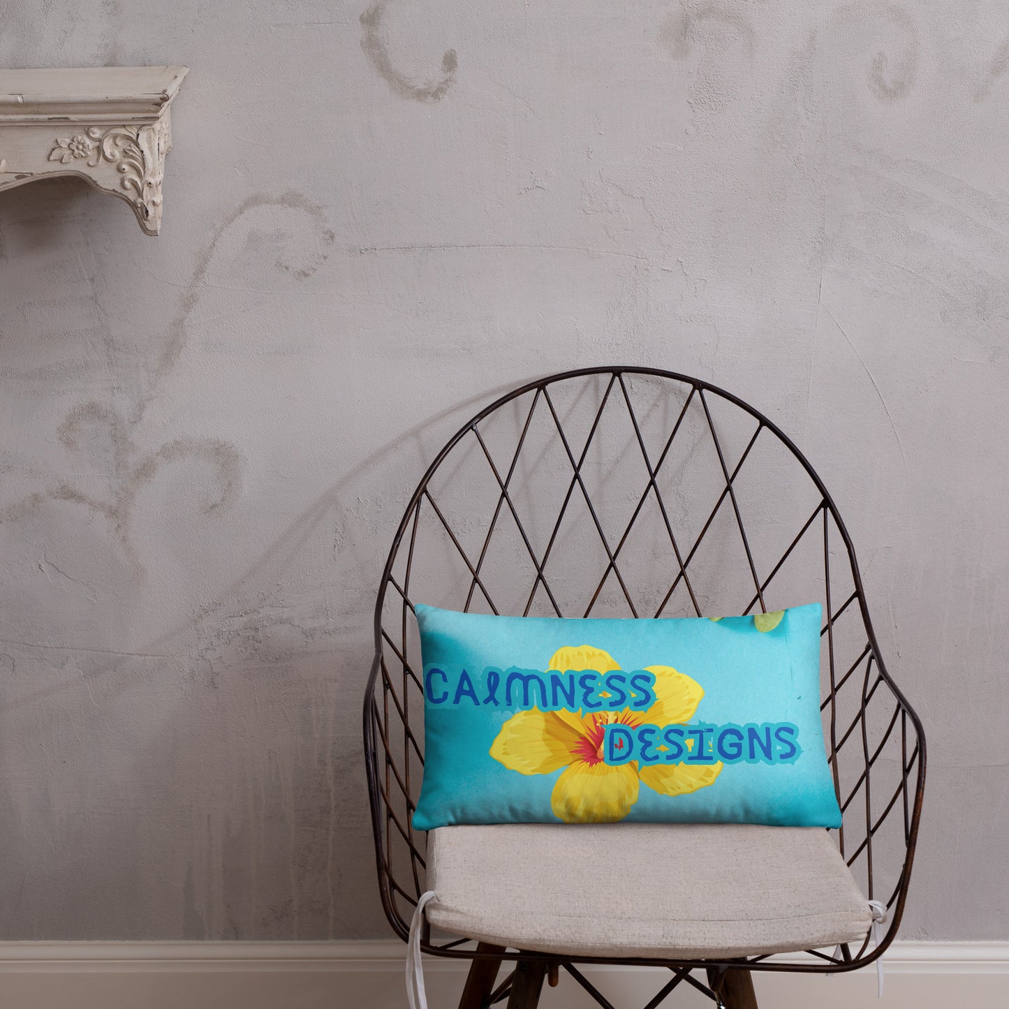 Floral Pattern with Pink Spring Flowers, CALMNESS DESIGNS, Creative Designer's, Basic Pillow