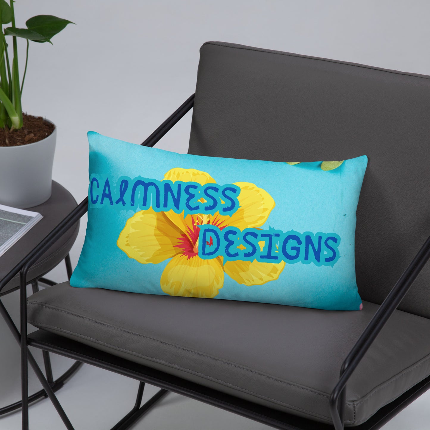 Floral Pattern with Pink Spring Flowers, CALMNESS DESIGNS, Creative Designer's, Basic Pillow