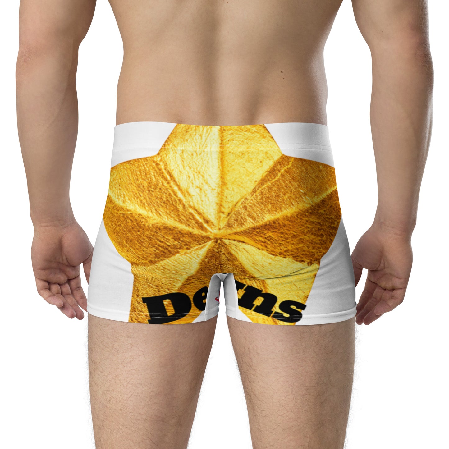 Golden Christmas Star, Calmness Designs, Boxer Briefs