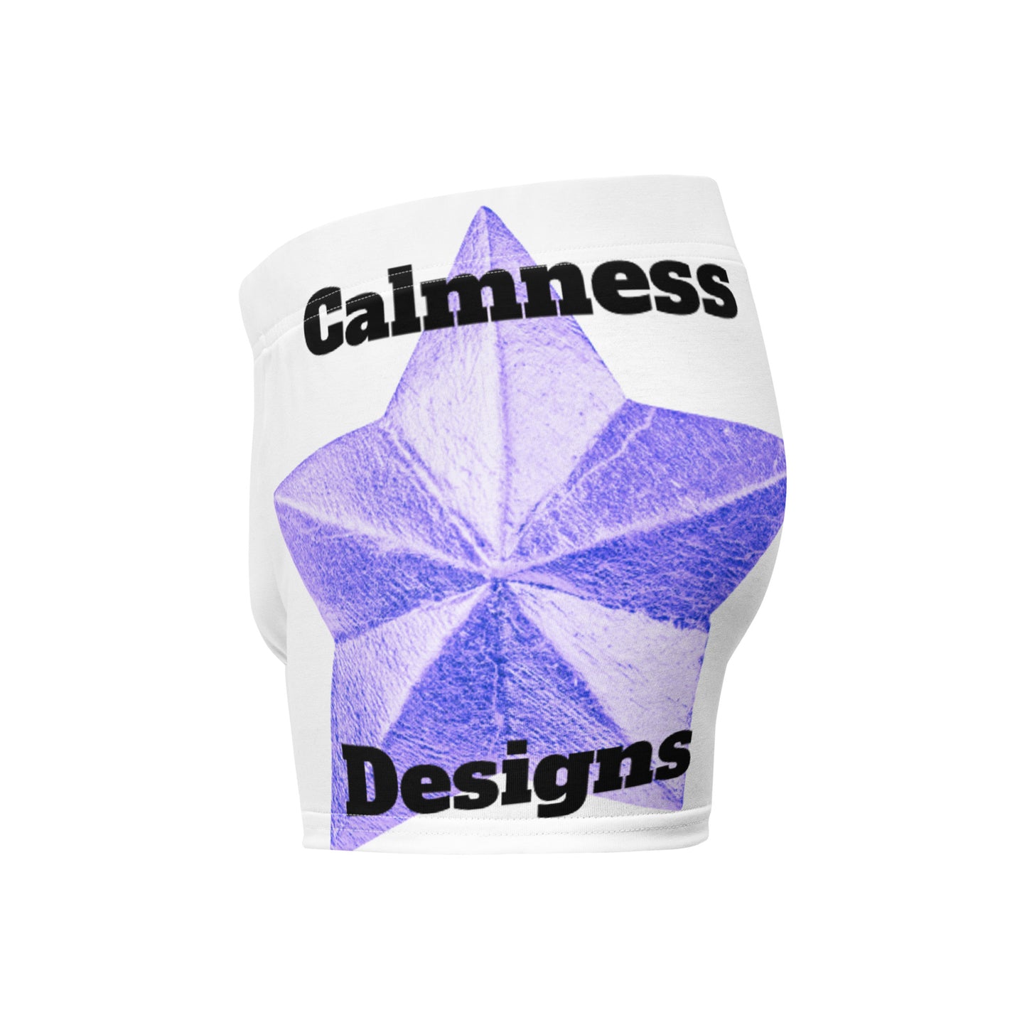 Golden Christmas Star, (BLUE) Calmness Designs, Boxer Briefs