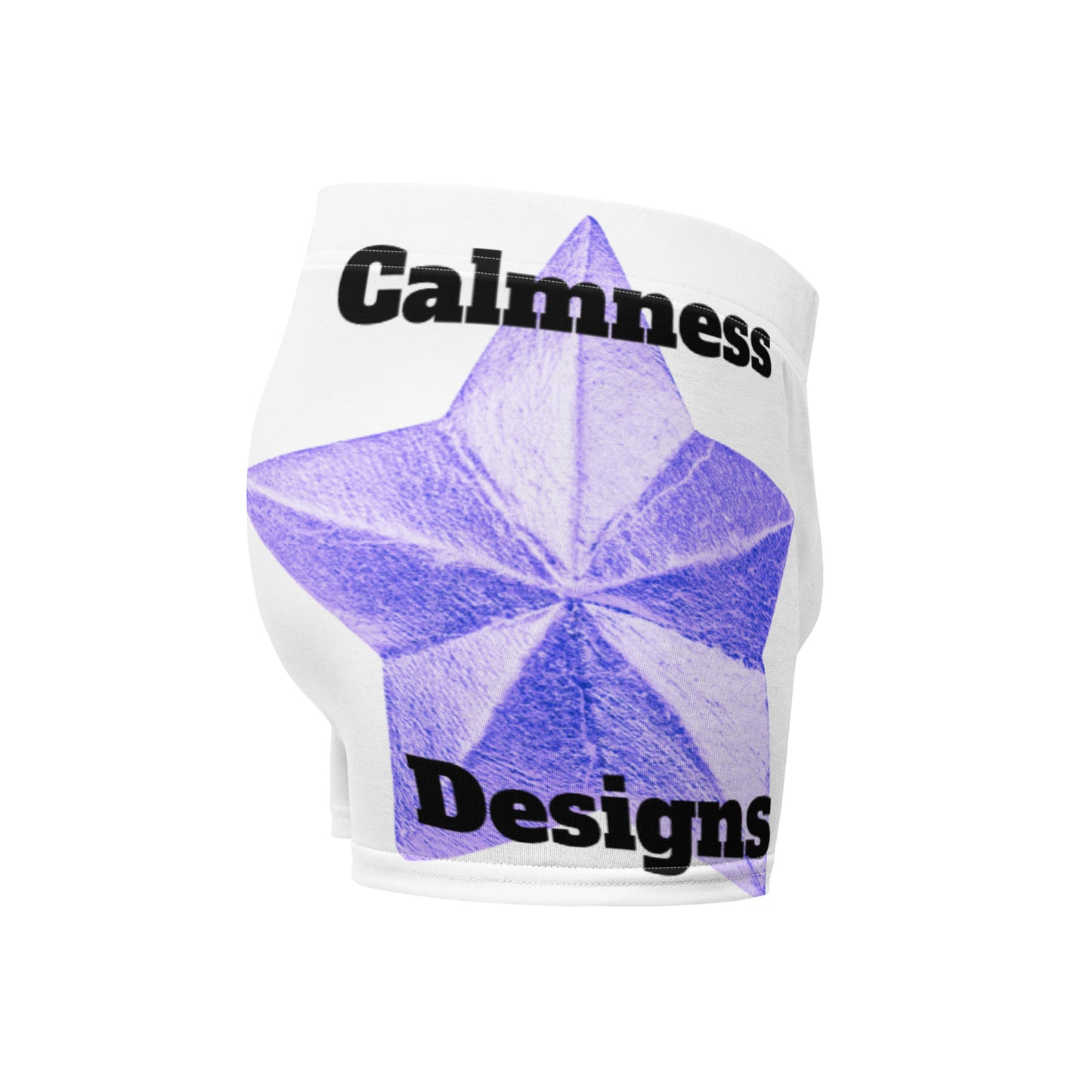 Golden Christmas Star, (BLUE) Calmness Designs, Boxer Briefs