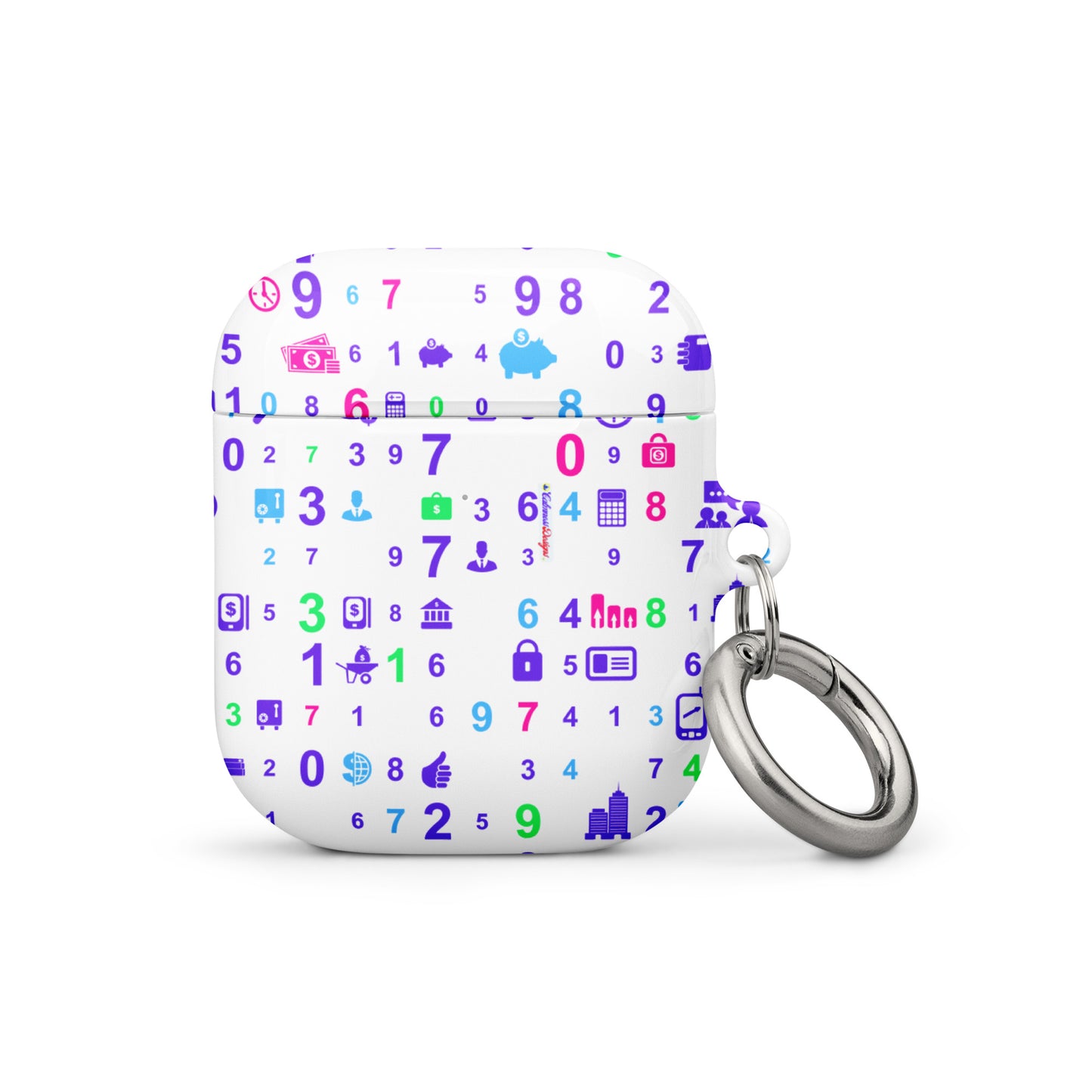 Information Technologies Theme Background, Numbers, CALMNESS DESIGNS, Creative Designer's, Case for AirPods®
