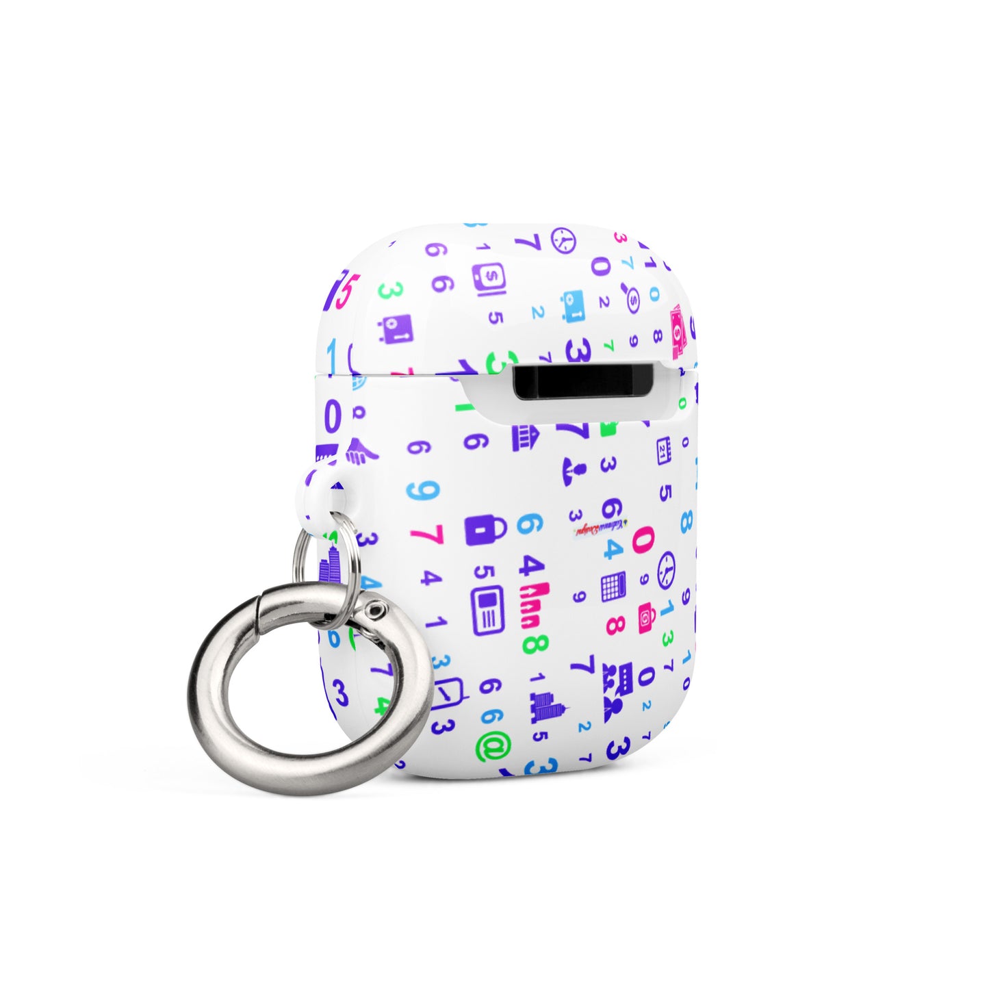 Information Technologies Theme Background, Numbers, CALMNESS DESIGNS, Creative Designer's, Case for AirPods®