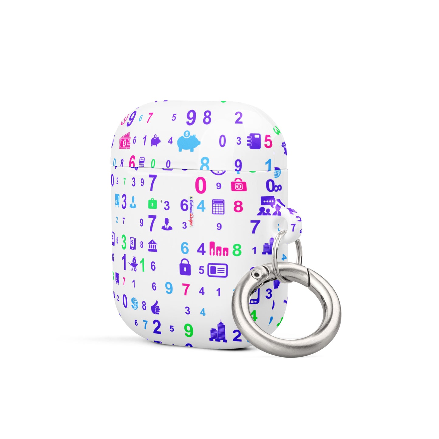 Information Technologies Theme Background, Numbers, CALMNESS DESIGNS, Creative Designer's, Case for AirPods®