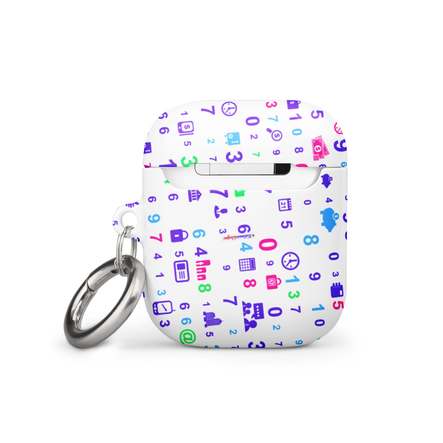 Information Technologies Theme Background, Numbers, CALMNESS DESIGNS, Creative Designer's, Case for AirPods®