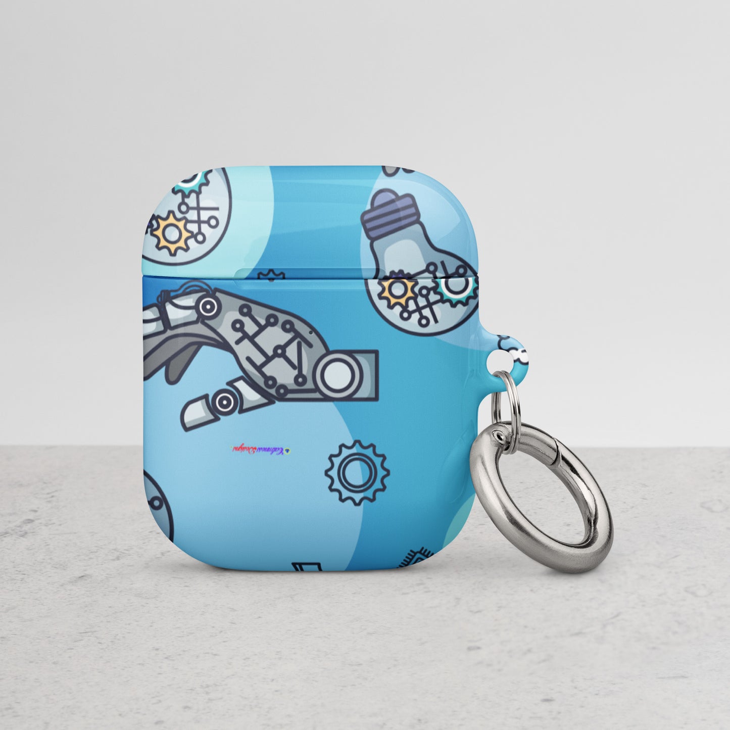 Bulb with Artificial Intelligence, Robotic Hand with Artificial Intelligence, Icon, CALMNESS DESIGNS, Creative Designer's, , Case for AirPods®