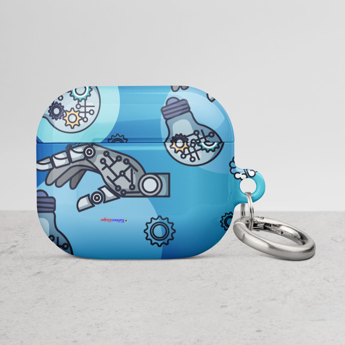 Bulb with Artificial Intelligence, Robotic Hand with Artificial Intelligence, Icon, CALMNESS DESIGNS, Creative Designer's, , Case for AirPods®