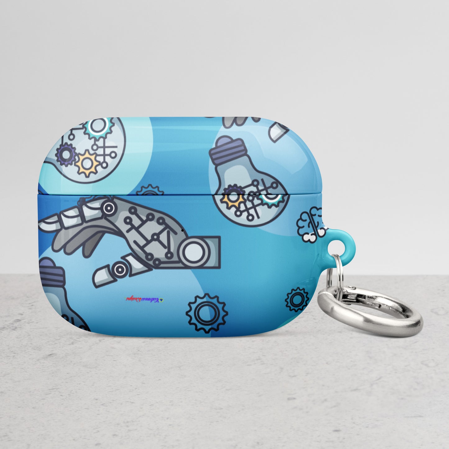 Bulb with Artificial Intelligence, Robotic Hand with Artificial Intelligence, Icon, CALMNESS DESIGNS, Creative Designer's, , Case for AirPods®
