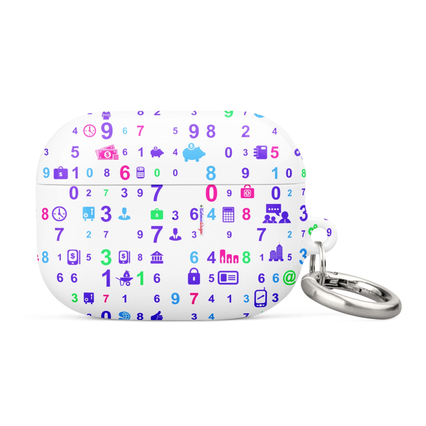 Information Technologies Theme Background, Numbers, CALMNESS DESIGNS, Creative Designer's, Case for AirPods®