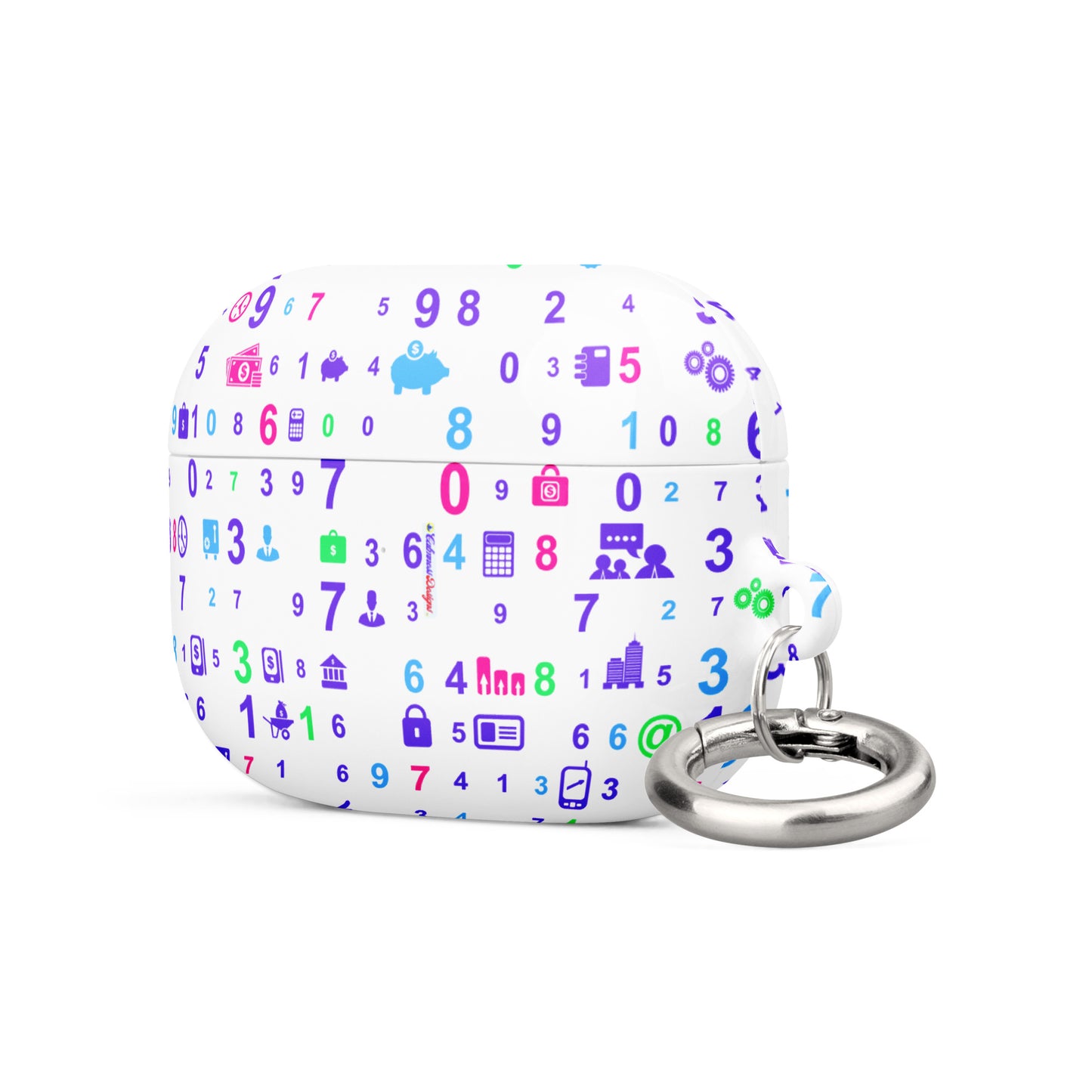 Information Technologies Theme Background, Numbers, CALMNESS DESIGNS, Creative Designer's, Case for AirPods®
