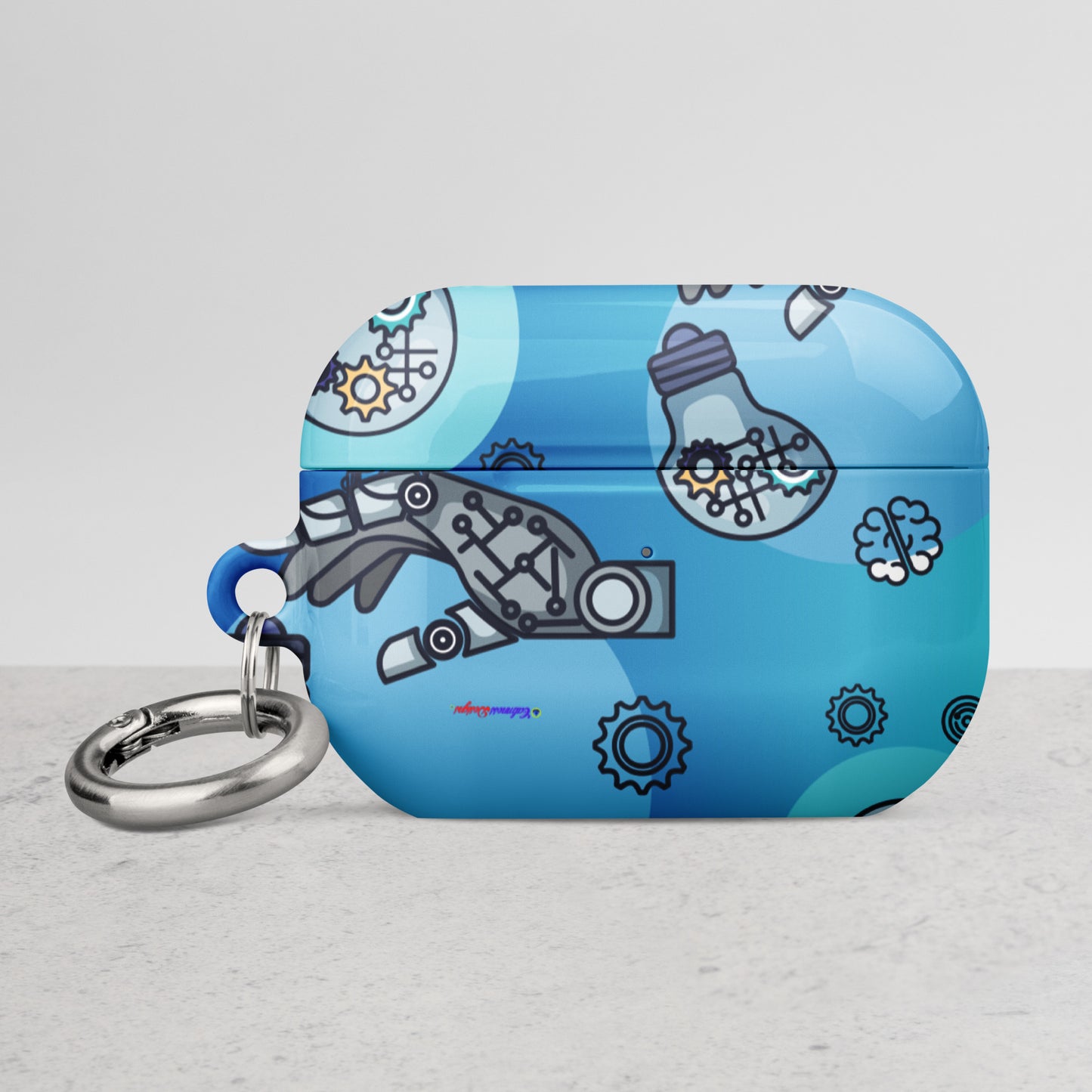 Bulb with Artificial Intelligence, Robotic Hand with Artificial Intelligence, Icon, CALMNESS DESIGNS, Creative Designer's, , Case for AirPods®