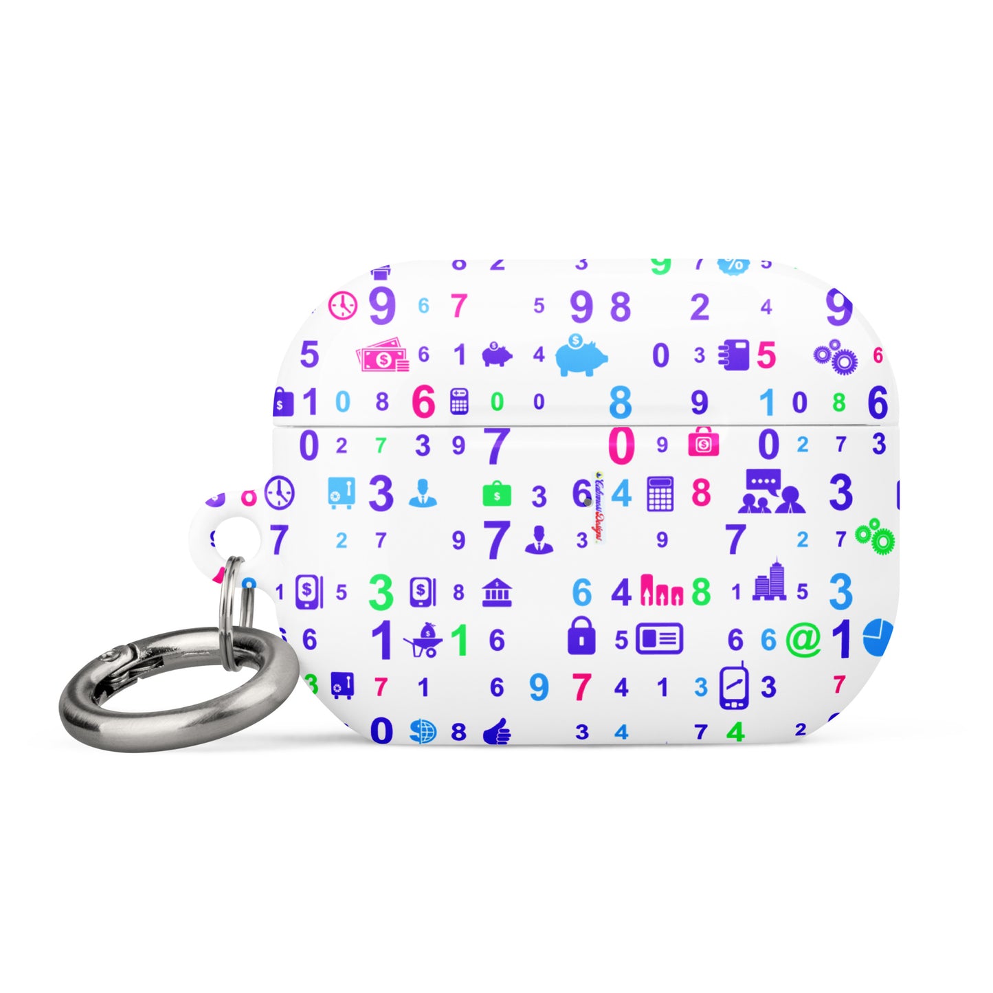 Information Technologies Theme Background, Numbers, CALMNESS DESIGNS, Creative Designer's, Case for AirPods®