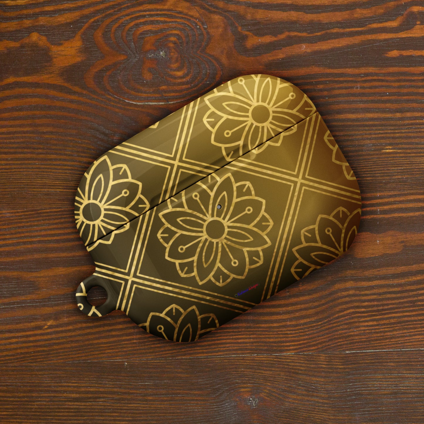 Bidri Decorative Elements Seamless Pattern Line art Clean-GOLD, CALMNESS DESIGNS, Creative Designer's, Case for AirPods®
