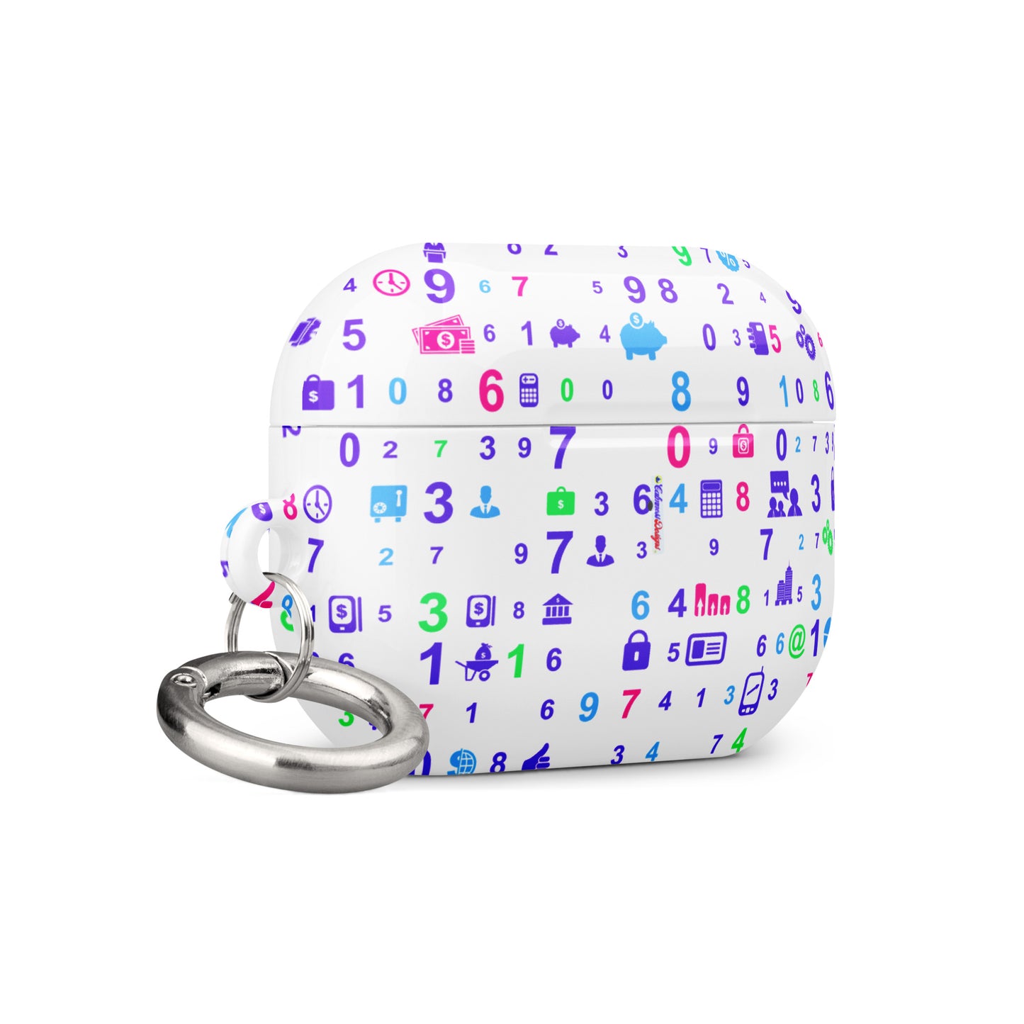 Information Technologies Theme Background, Numbers, CALMNESS DESIGNS, Creative Designer's, Case for AirPods®
