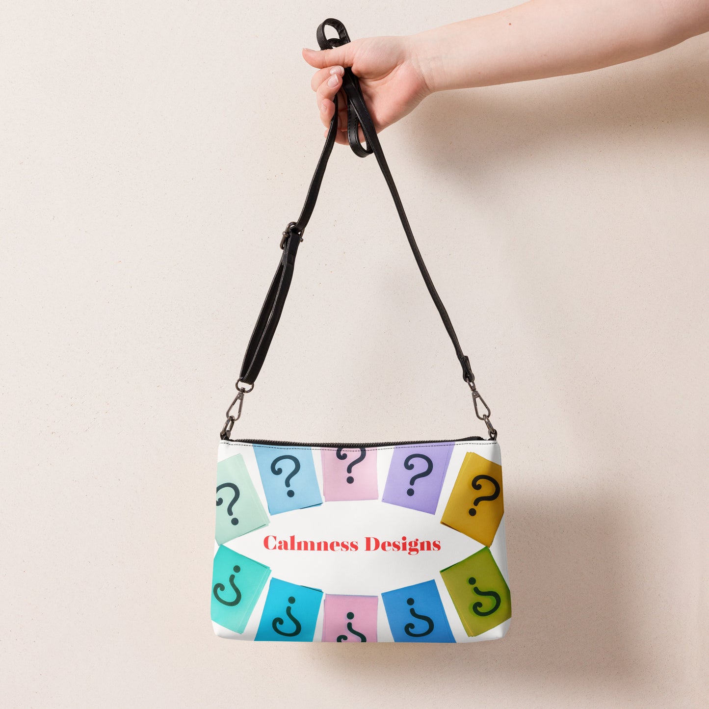 Questions mark's, Create Designs, Calmness Designs, C rossbody bag