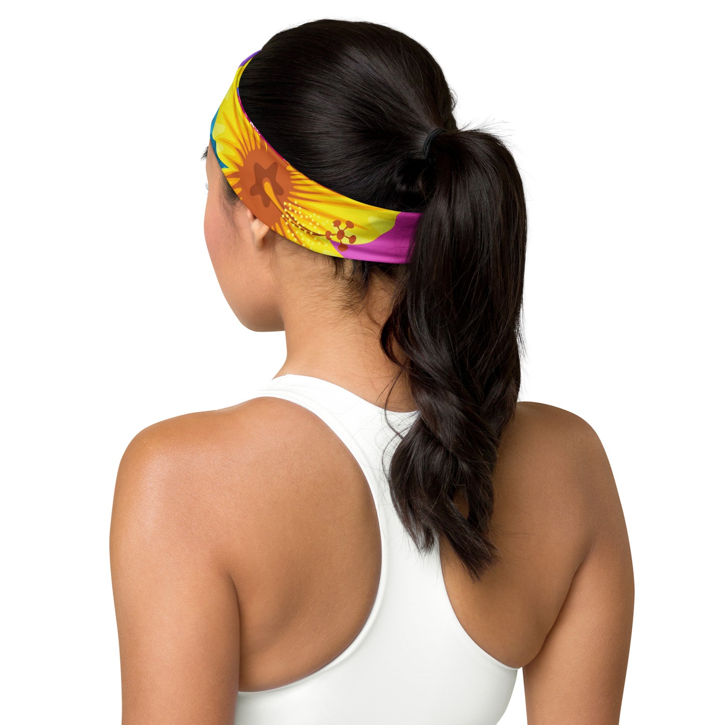 Tropical Floral with Colorful Flowers, CALMNESS DESIGNS, Creative Designer's, Headband