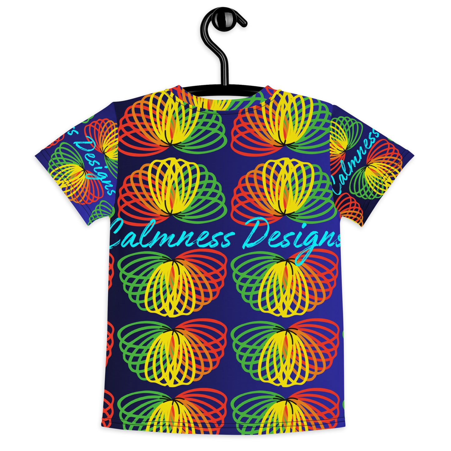 COLORFUL Organic Children's Toy, STARS, CALMNESS DESIGNS, Creative Designer's, Kids crew neck t-shirt