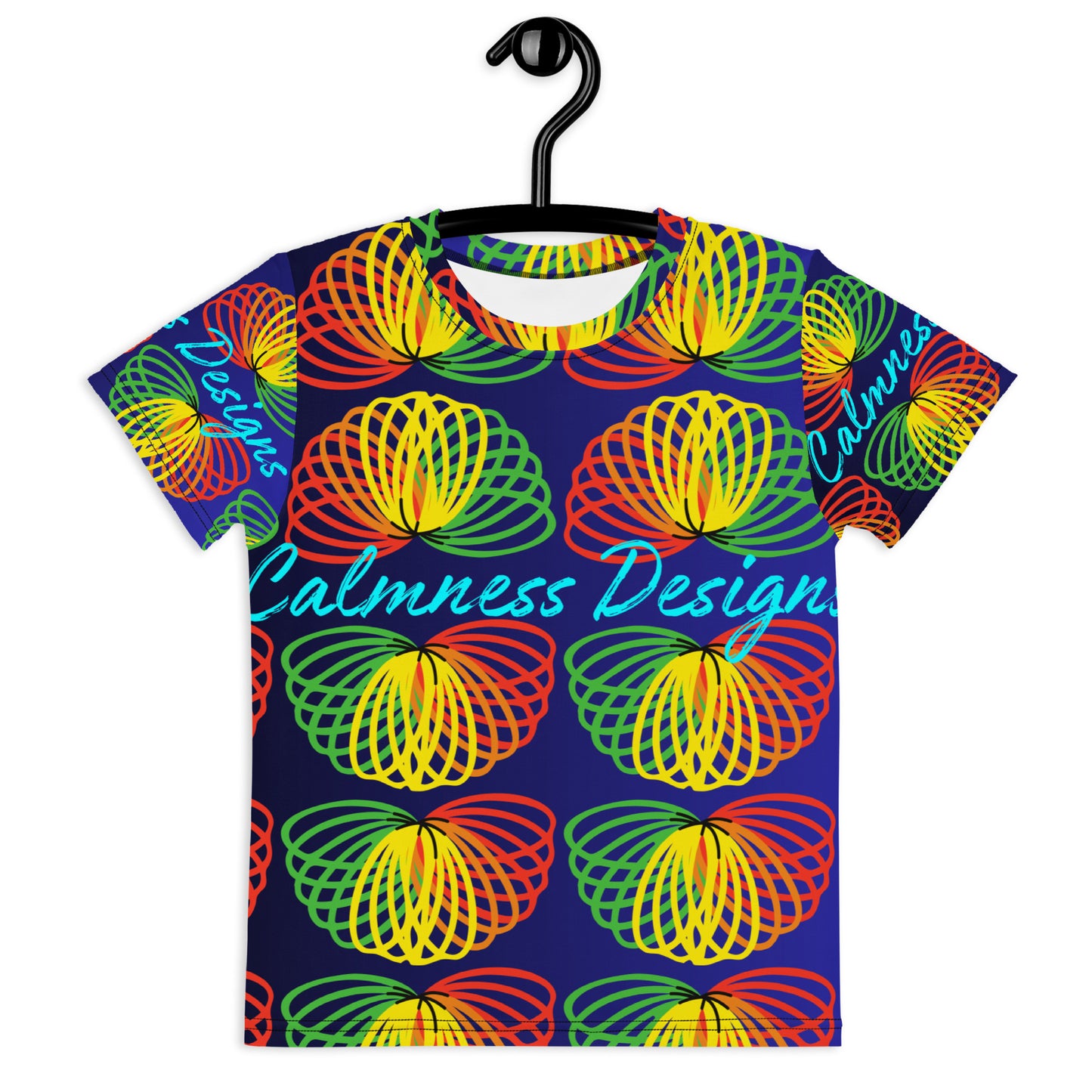 COLORFUL Organic Children's Toy, STARS, CALMNESS DESIGNS, Creative Designer's, Kids crew neck t-shirt