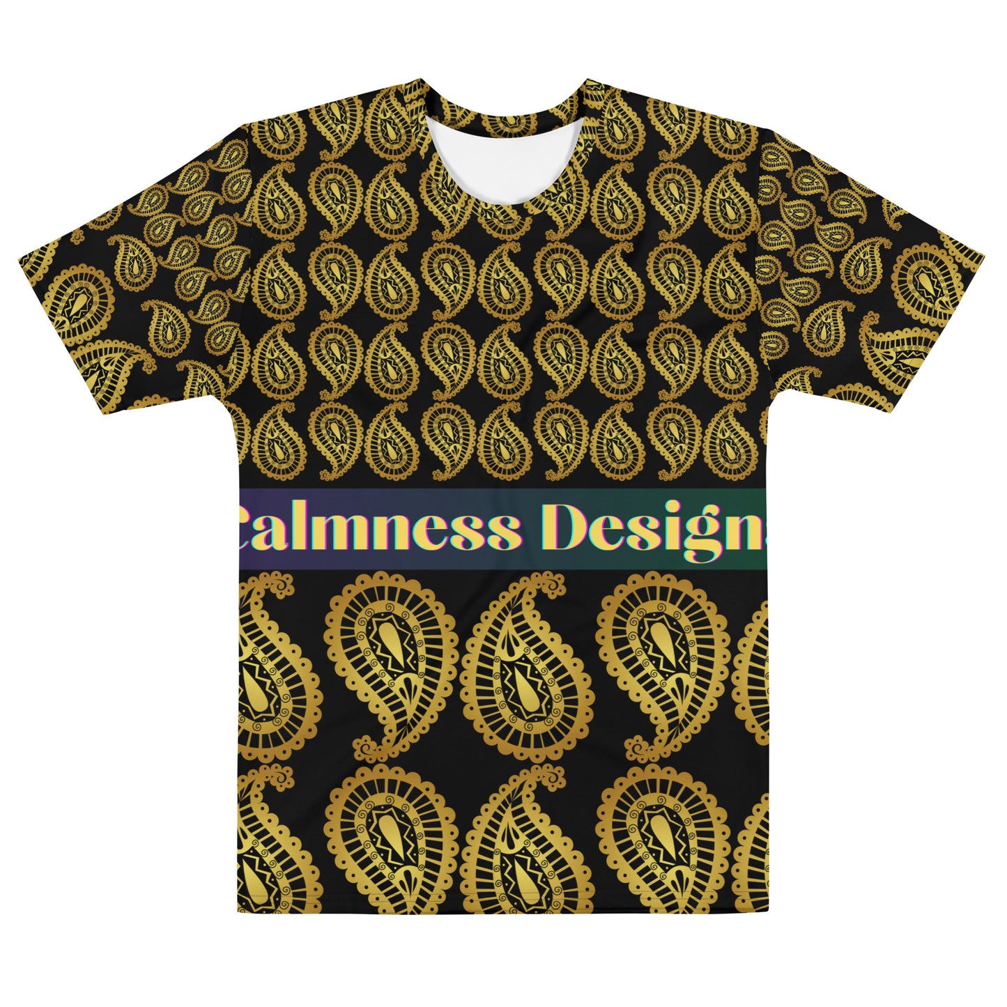 Gold Paisley, Calmness Designs, Men's t-shirt