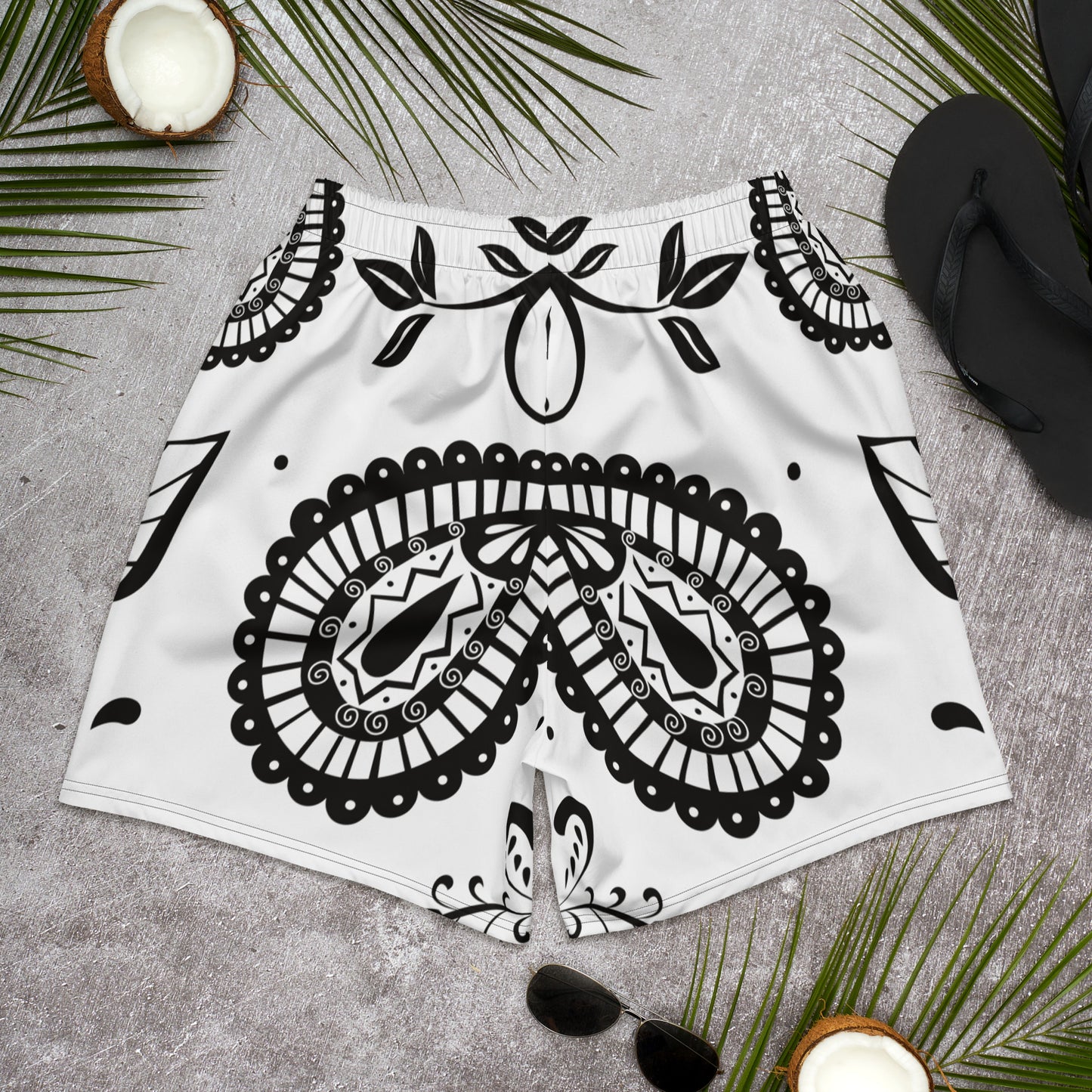 Paisley Pattern, Ornament Line, Men's Recycled Athletic Shorts