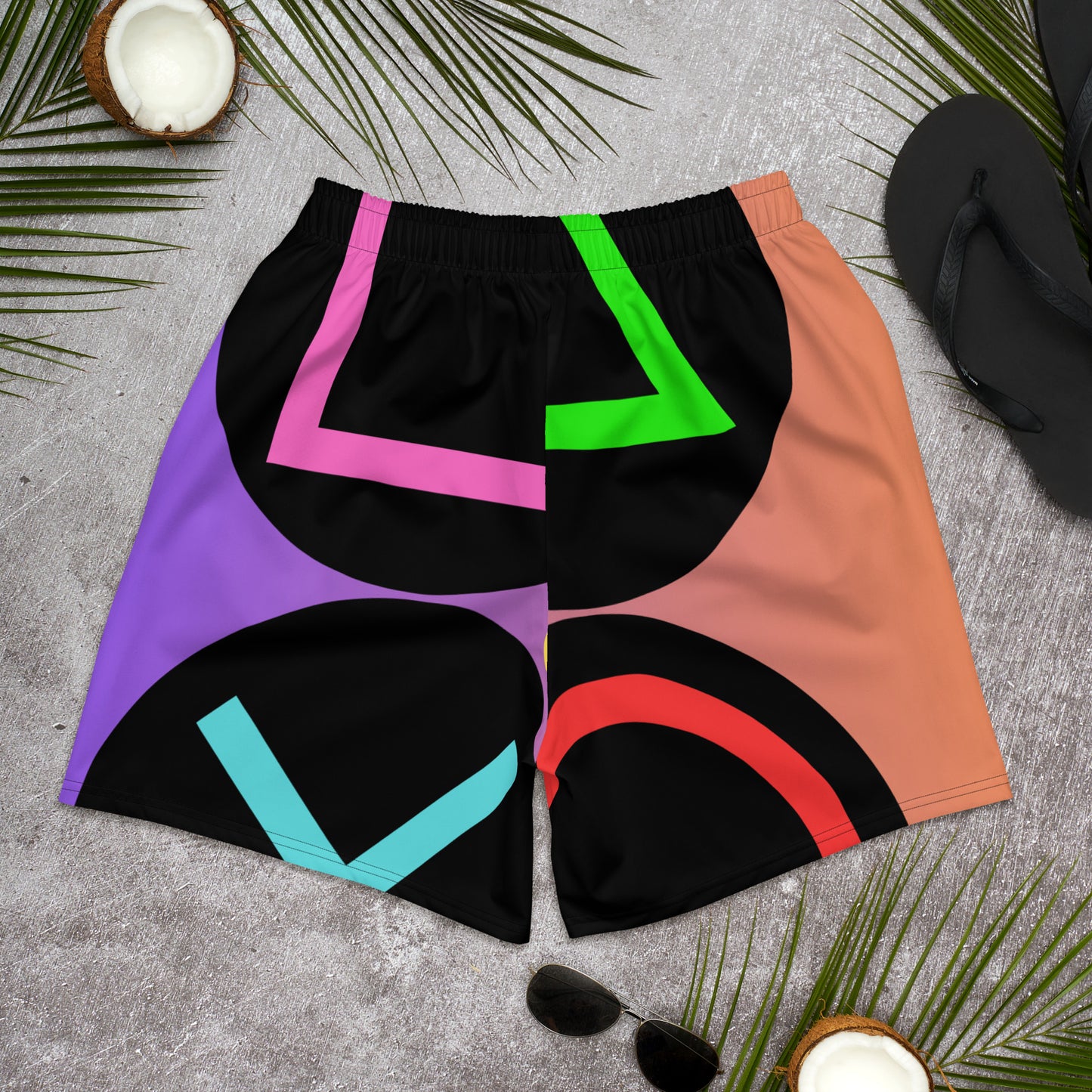 Touch My Button's, Controller Button's, CALMNESS DESIGNS, Creative Designer's, Men's Recycled Athletic Shorts