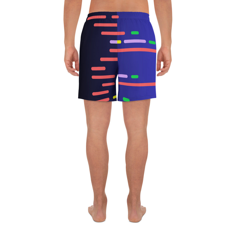 Digital Java Code Text. Computer Software , Java Scrip, CALMNESS DESIGNS, Creative Designer's, Men's Recycled Athletic Shorts