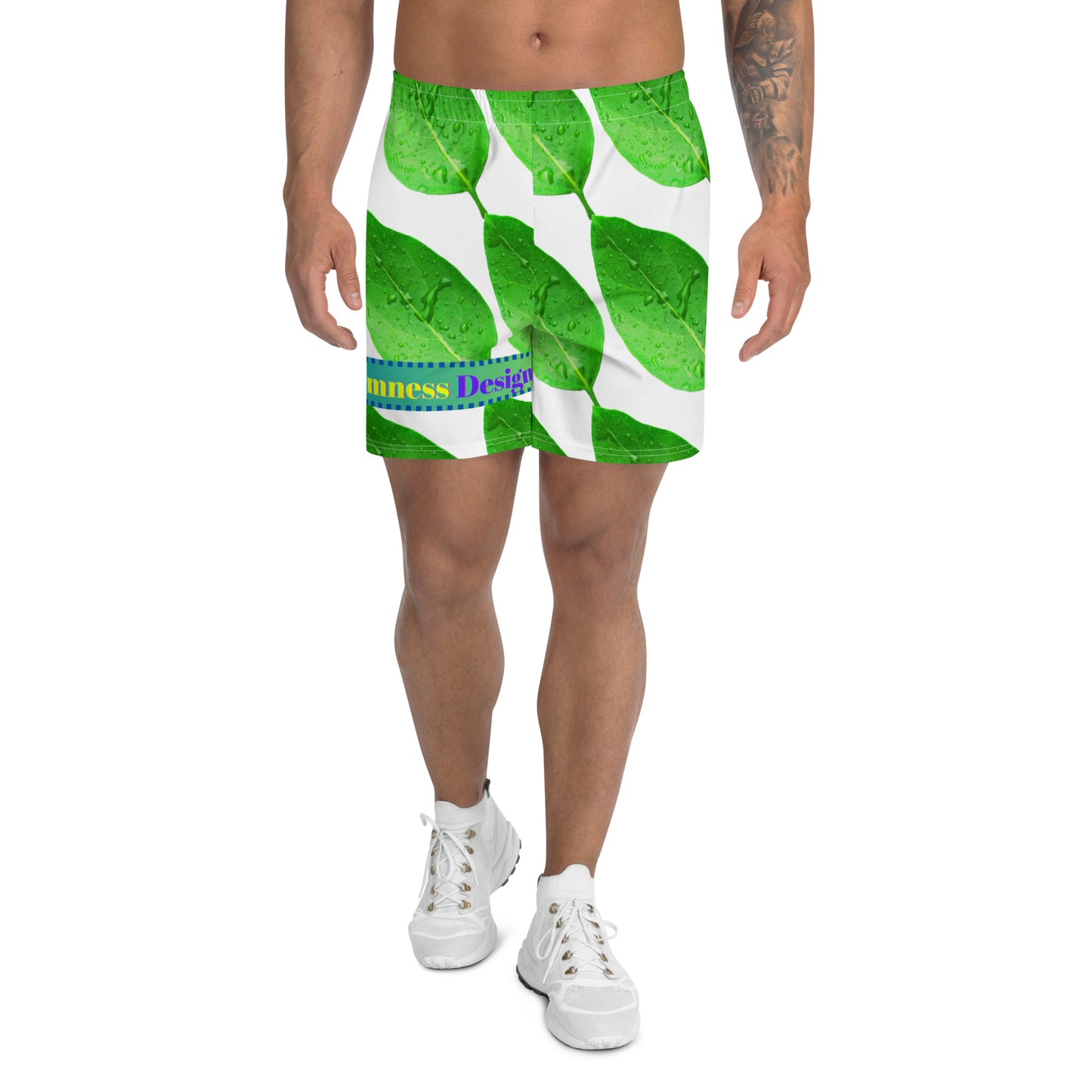 Wet Lemon Leah, Calmness Designs, Men's Recycled Athletic Shorts