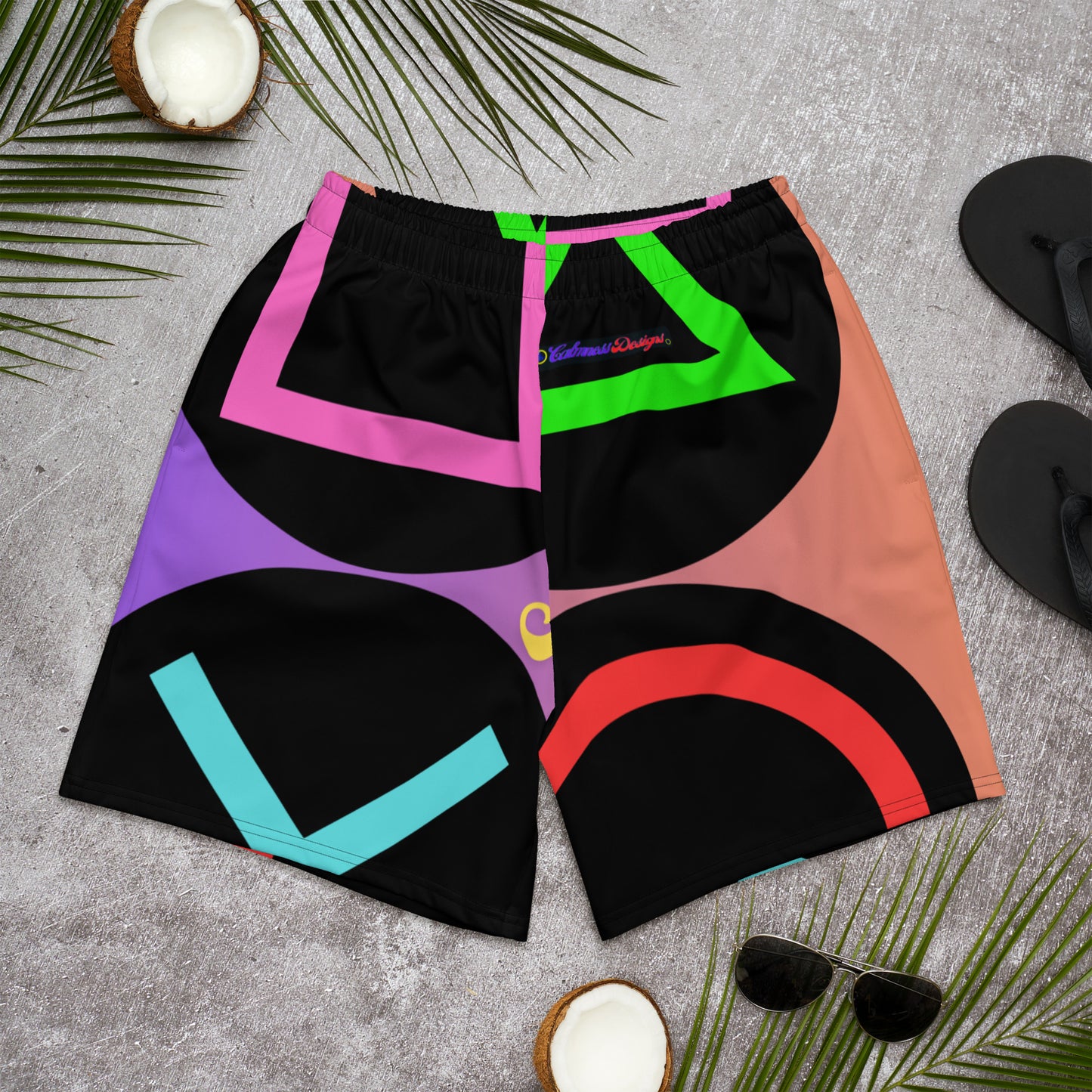 Touch My Button's, Controller Button's, CALMNESS DESIGNS, Creative Designer's, Men's Recycled Athletic Shorts