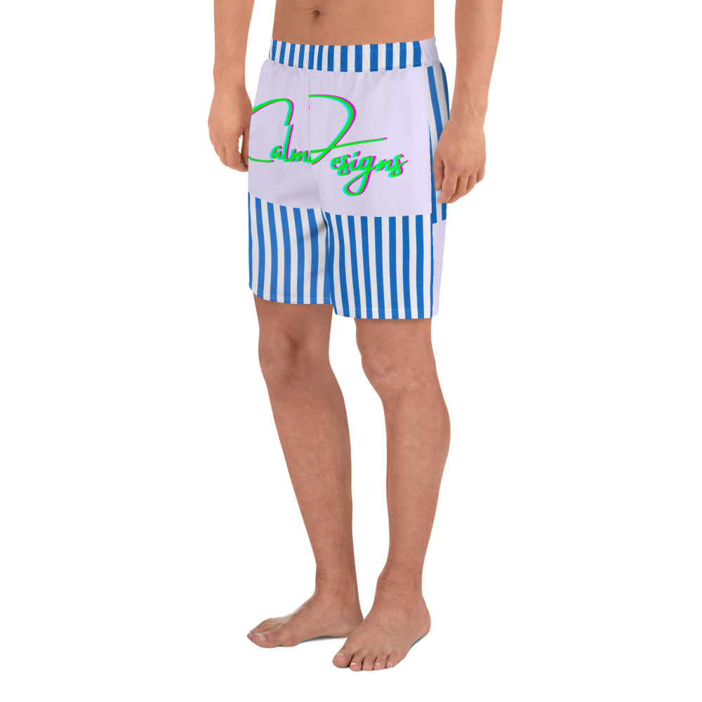 Stripes, Calmness Designs, Men's Recycled Athletic Shorts