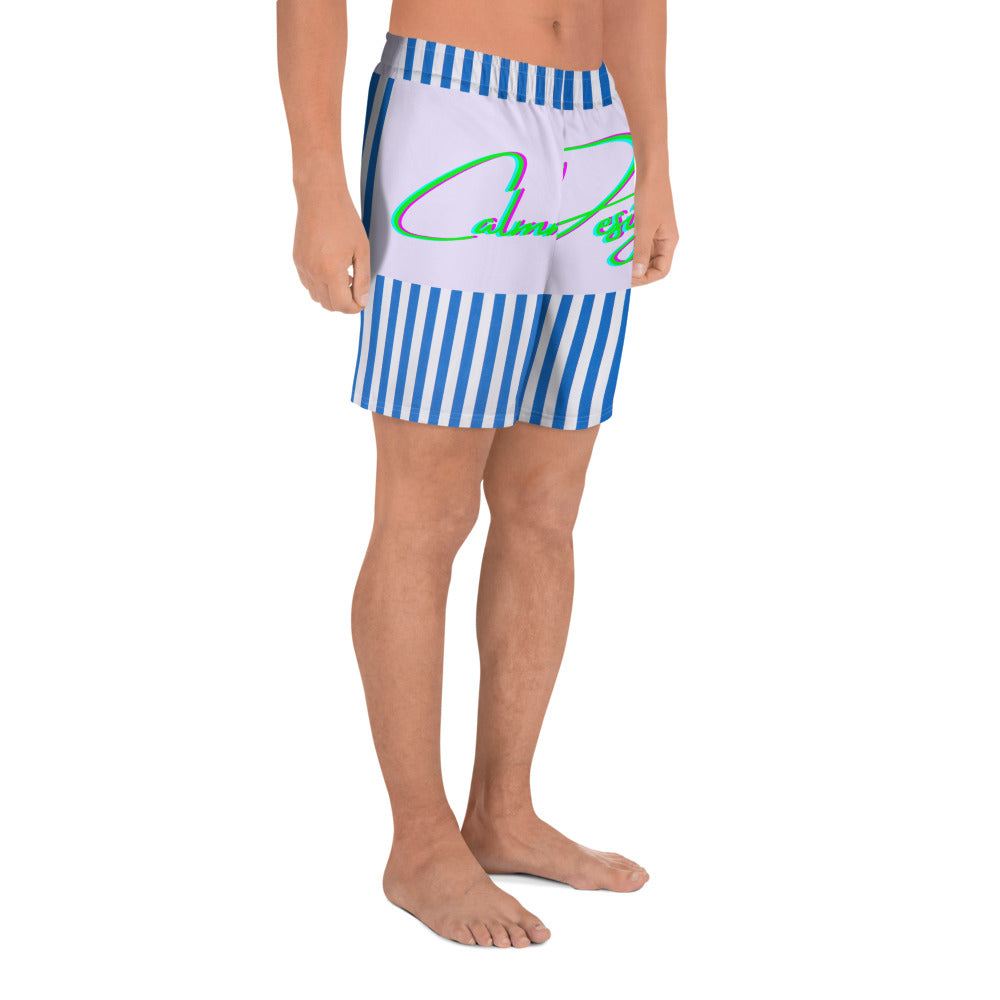 Stripes, Calmness Designs, Men's Recycled Athletic Shorts