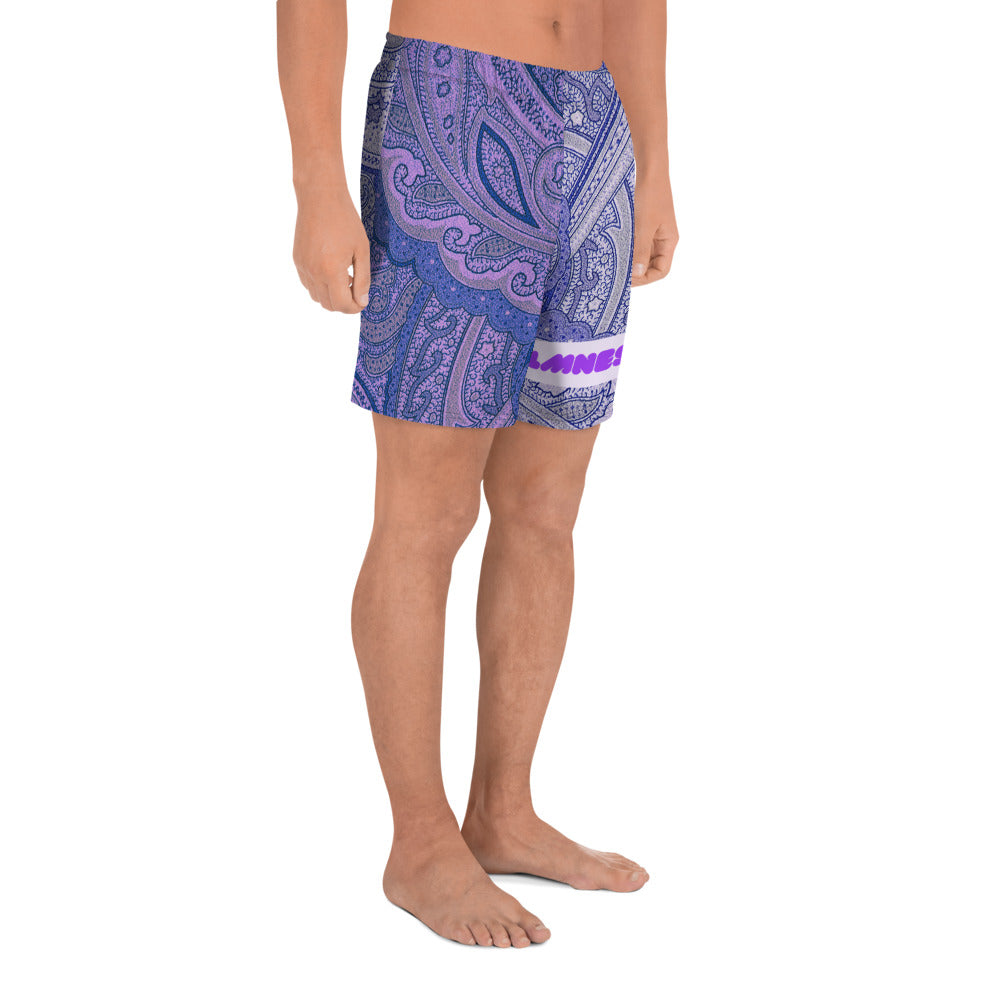 Purple Paisley, Creative Designs, Calmness Designs,Men's Recycled Athletic Shorts