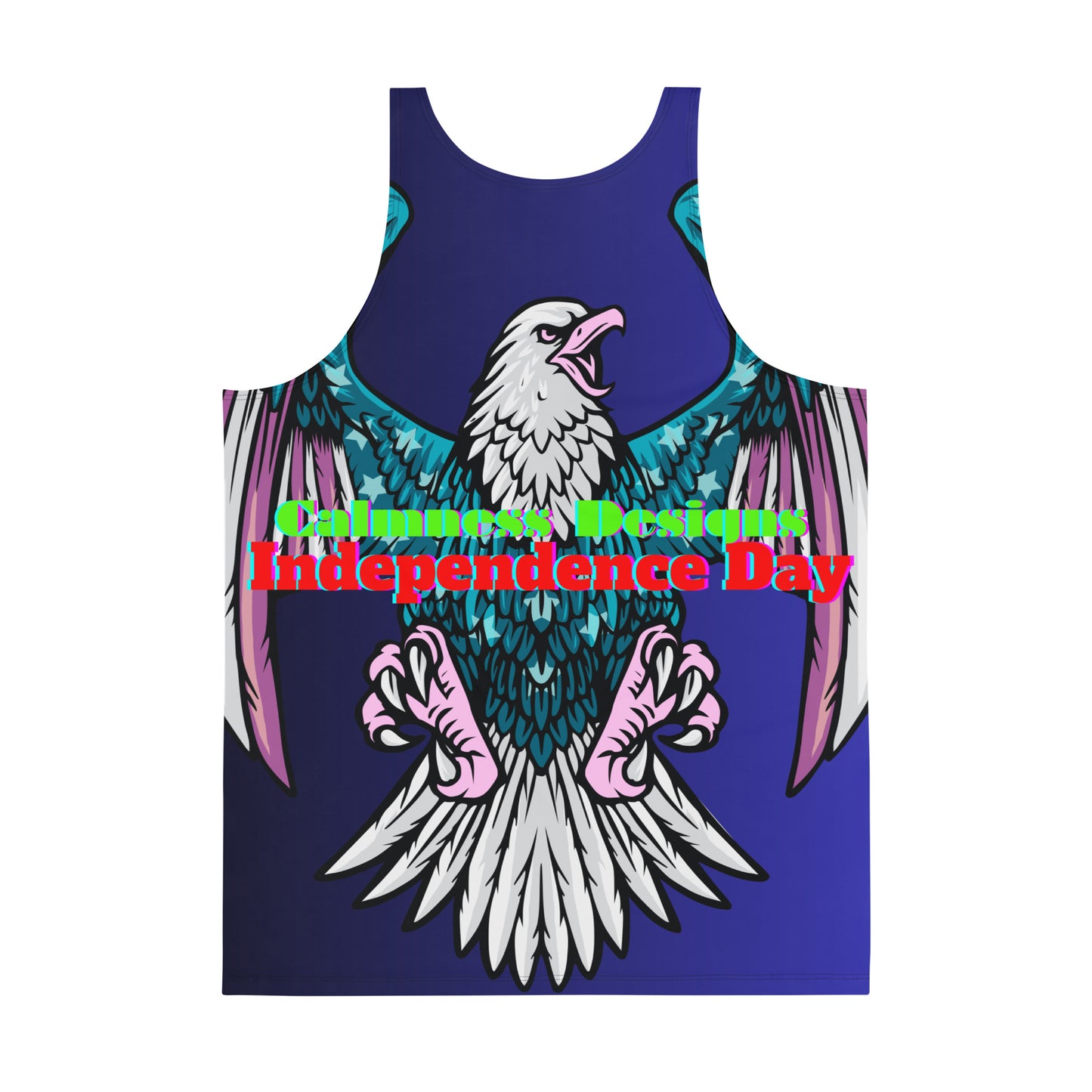 FLAG of USA, Bald Head Eagle, Independence Day, Calmness Designs, Creative Designs, Unisex Tank Top
