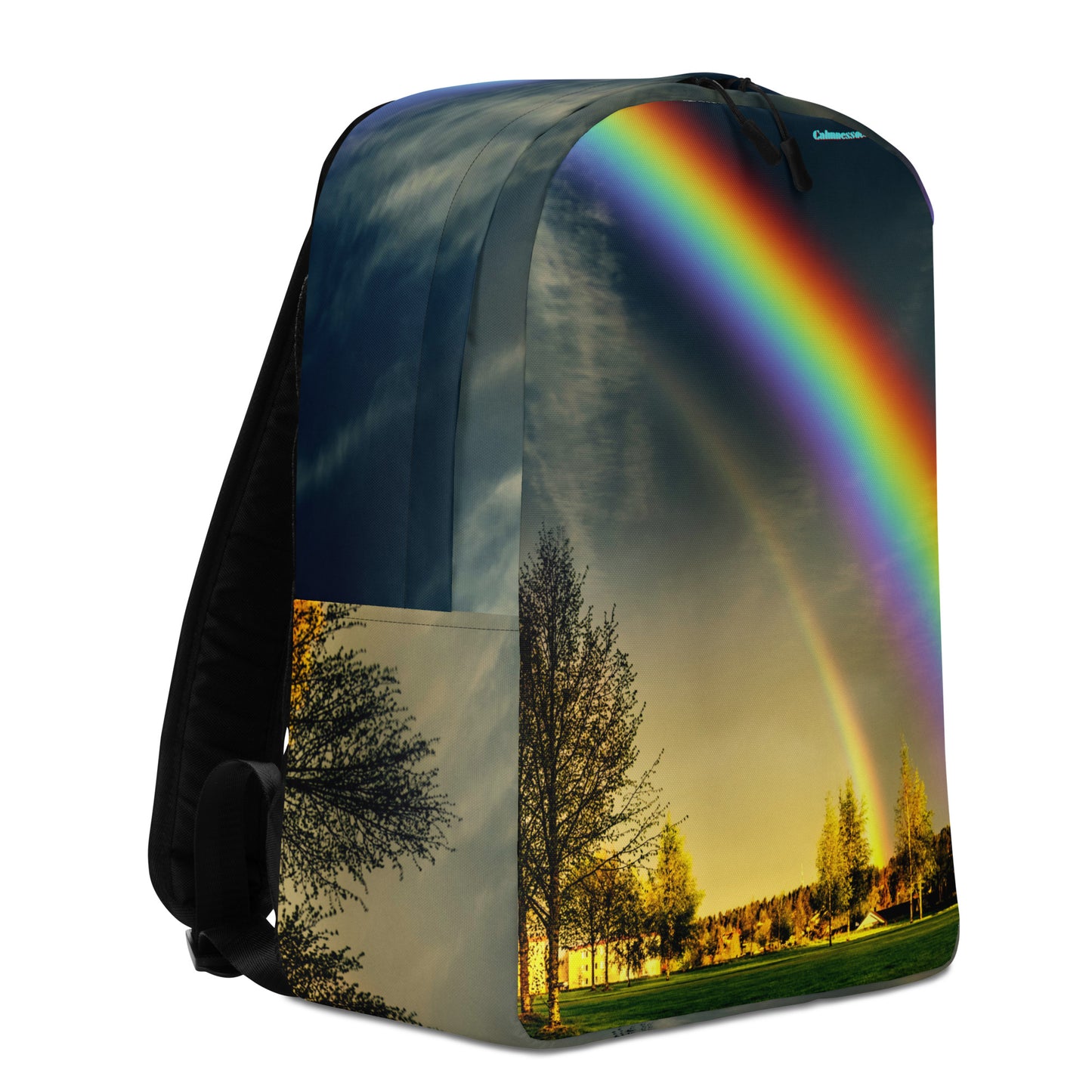 LANDSCAPE WITH DOUBLE RAINBOW Minimalist Backpack