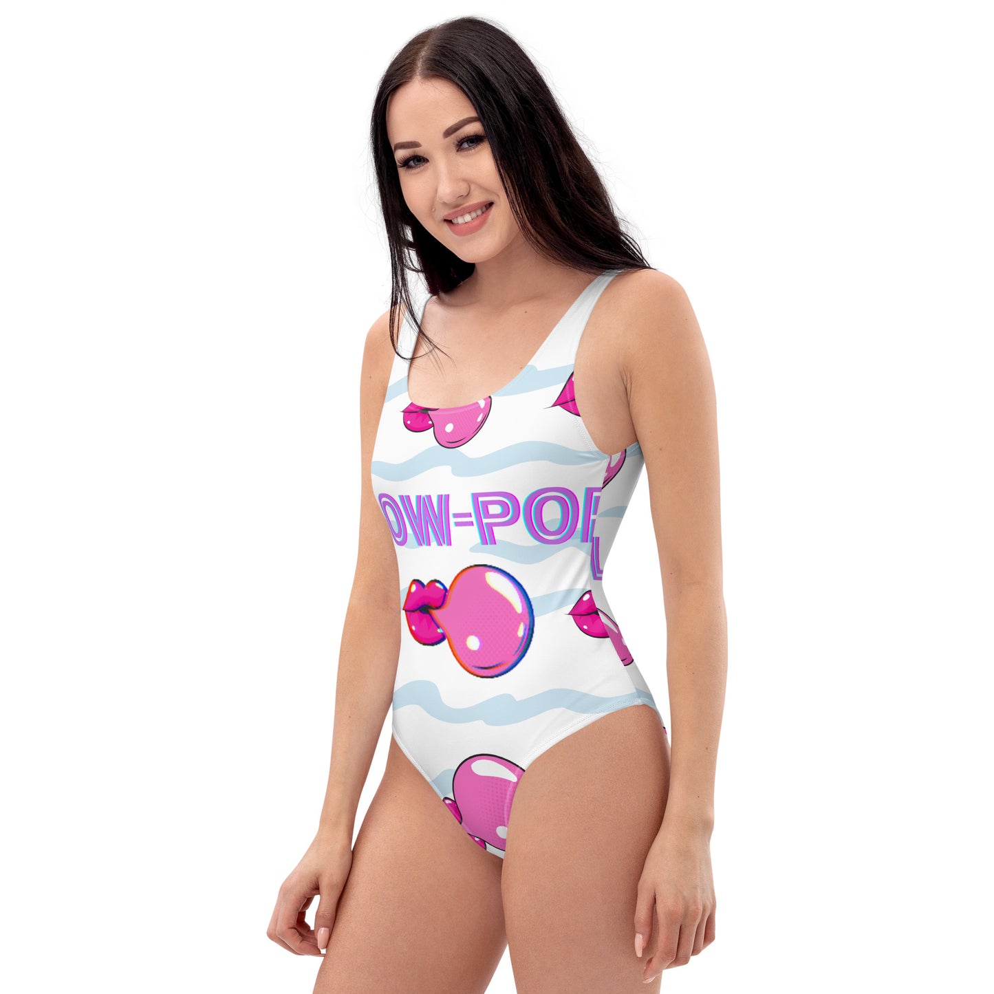 Blow-POP Mouth With Blow Pop, Creative Designs One-Piece Swimsuit