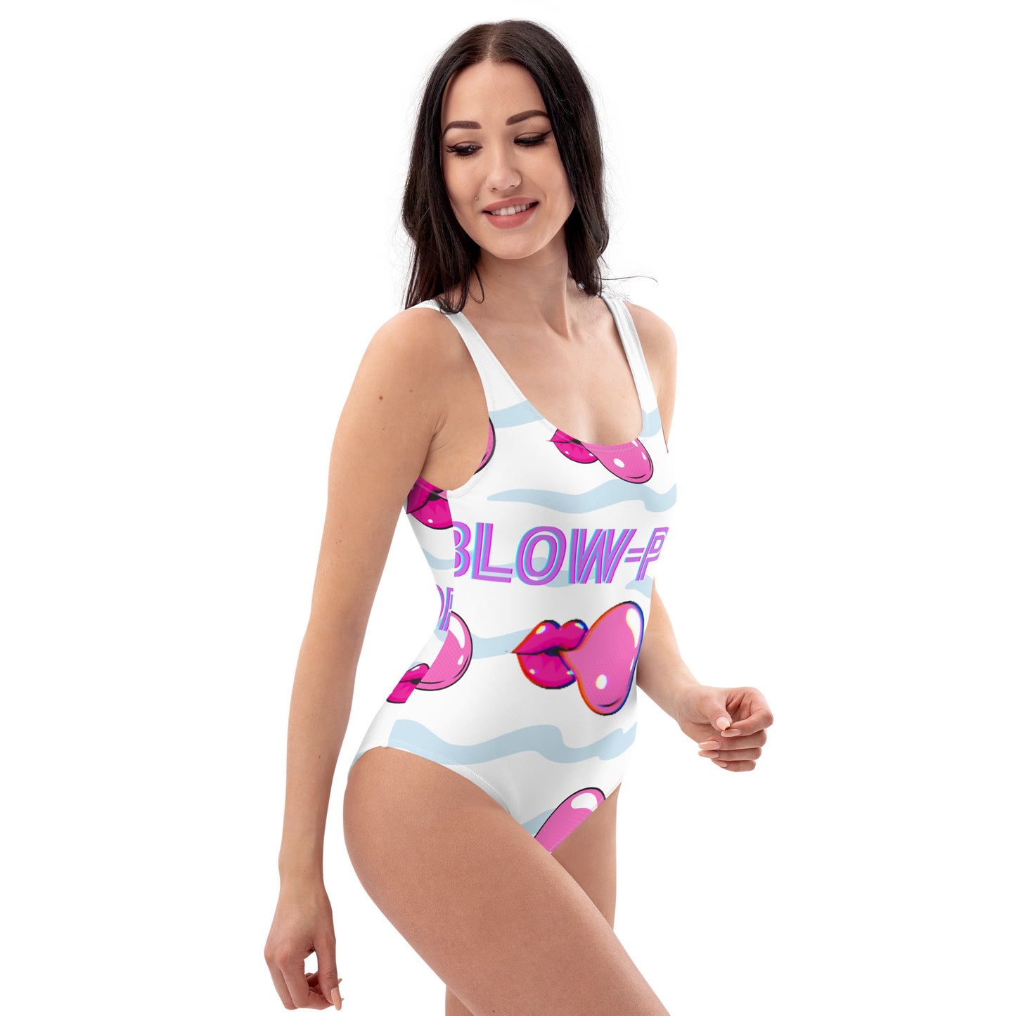 Blow-POP Mouth With Blow Pop, Creative Designs One-Piece Swimsuit