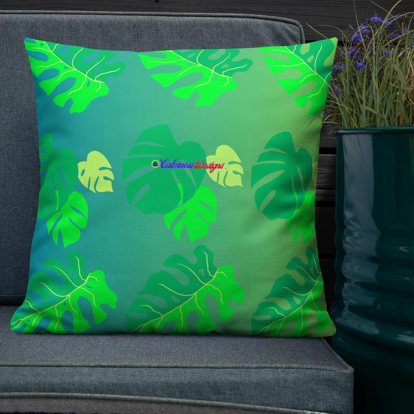 Monsterat Leaves Kombi nation, CALMNESS DESIGNS, Creative Designer's, Premium Pillow