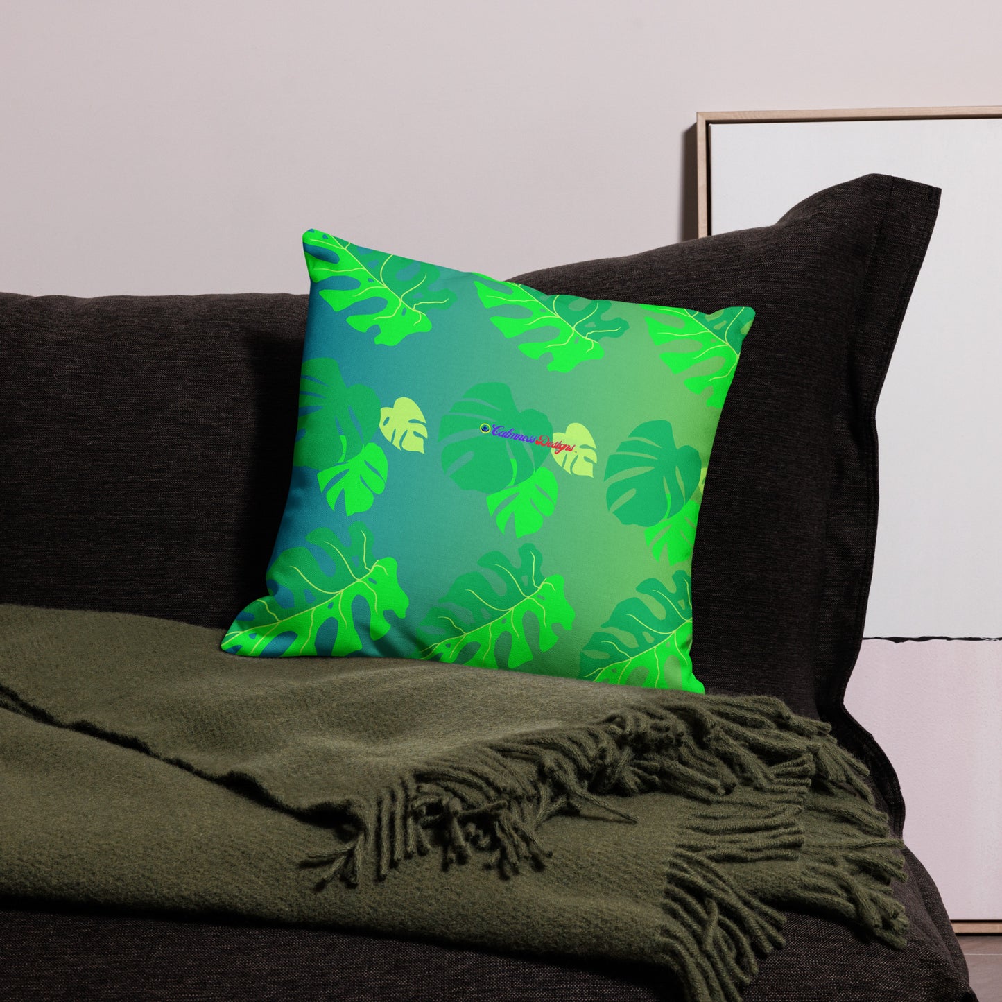 Monsterat Leaves Kombi nation, CALMNESS DESIGNS, Creative Designer's, Premium Pillow Case