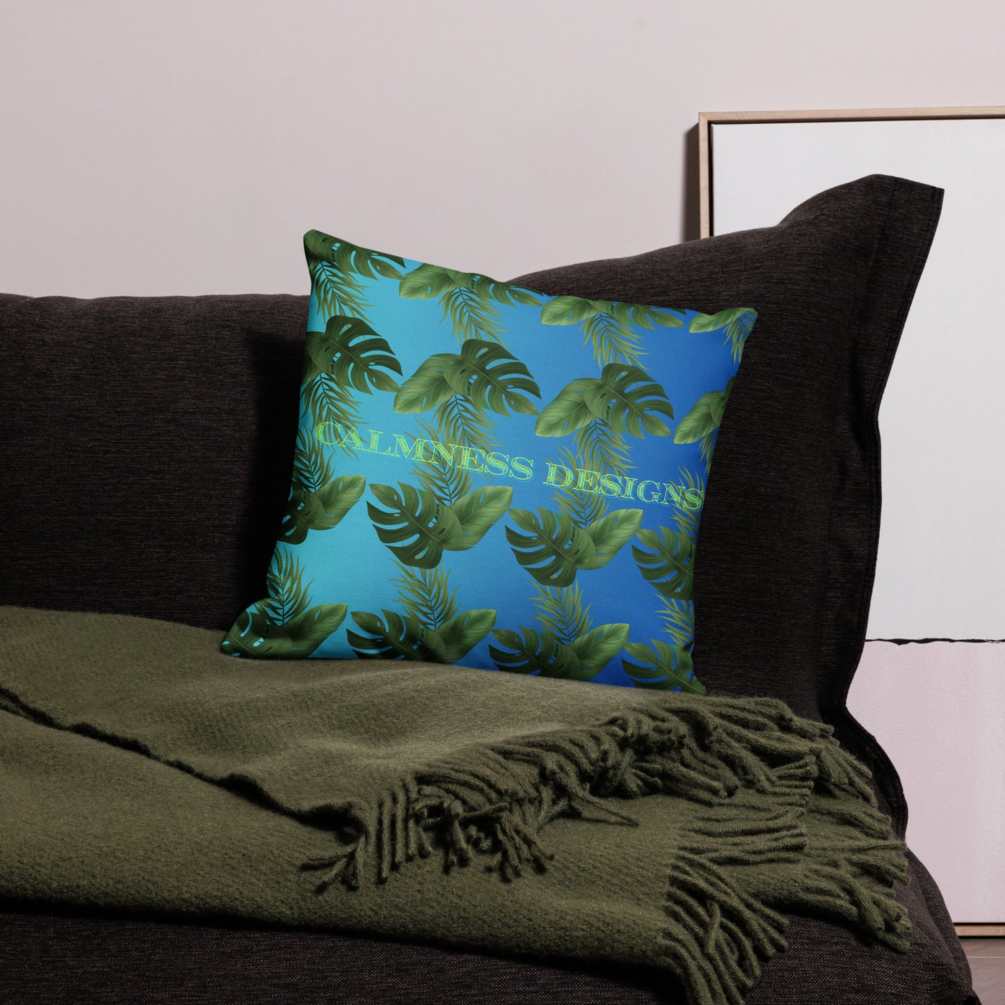 Palm Leaves Tropic, CALMNESS DESIGNS, Creative Designer's, Premium Pillow Case