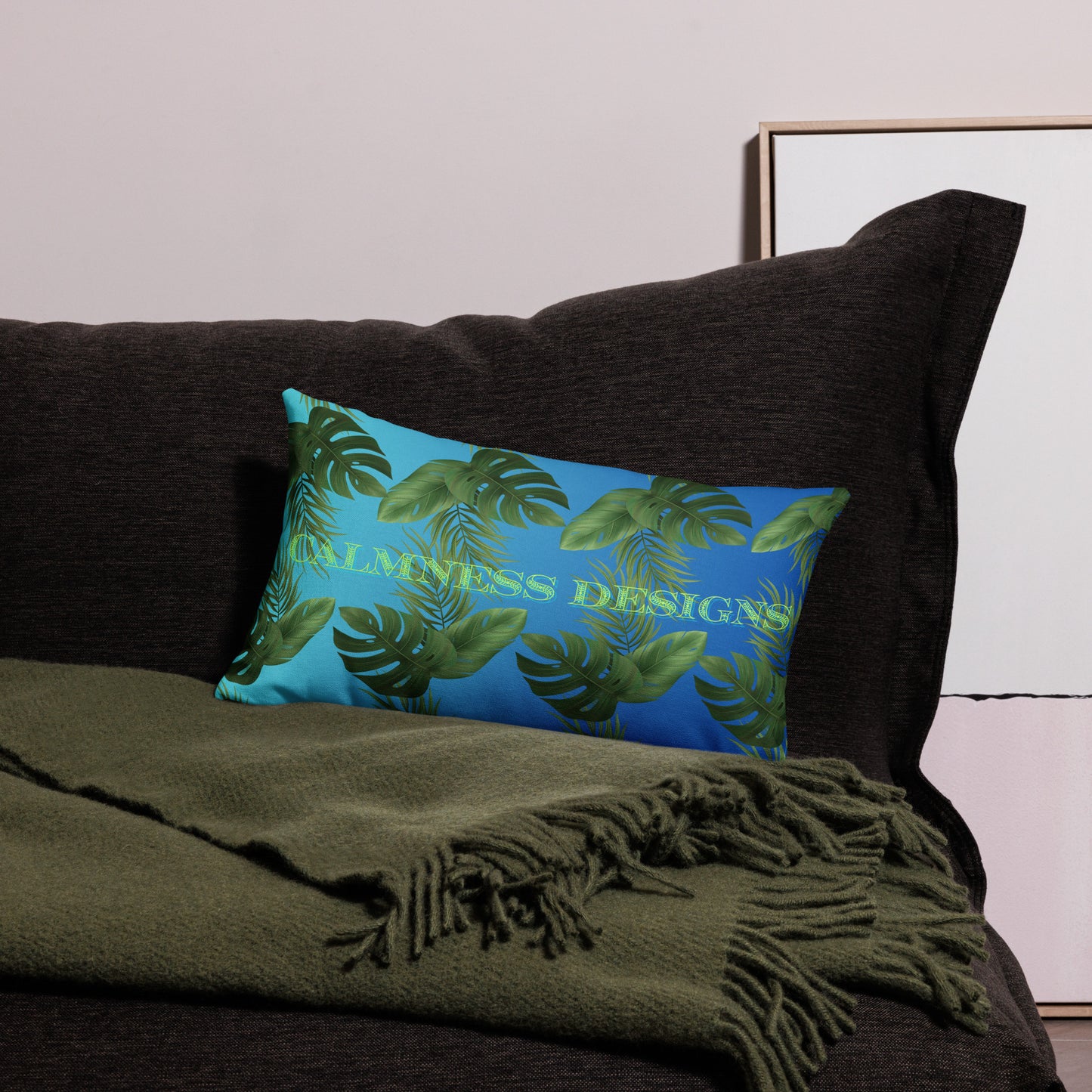 Palm Leaves Tropic, CALMNESS DESIGNS, Creative Designer's, Premium Pillow Case