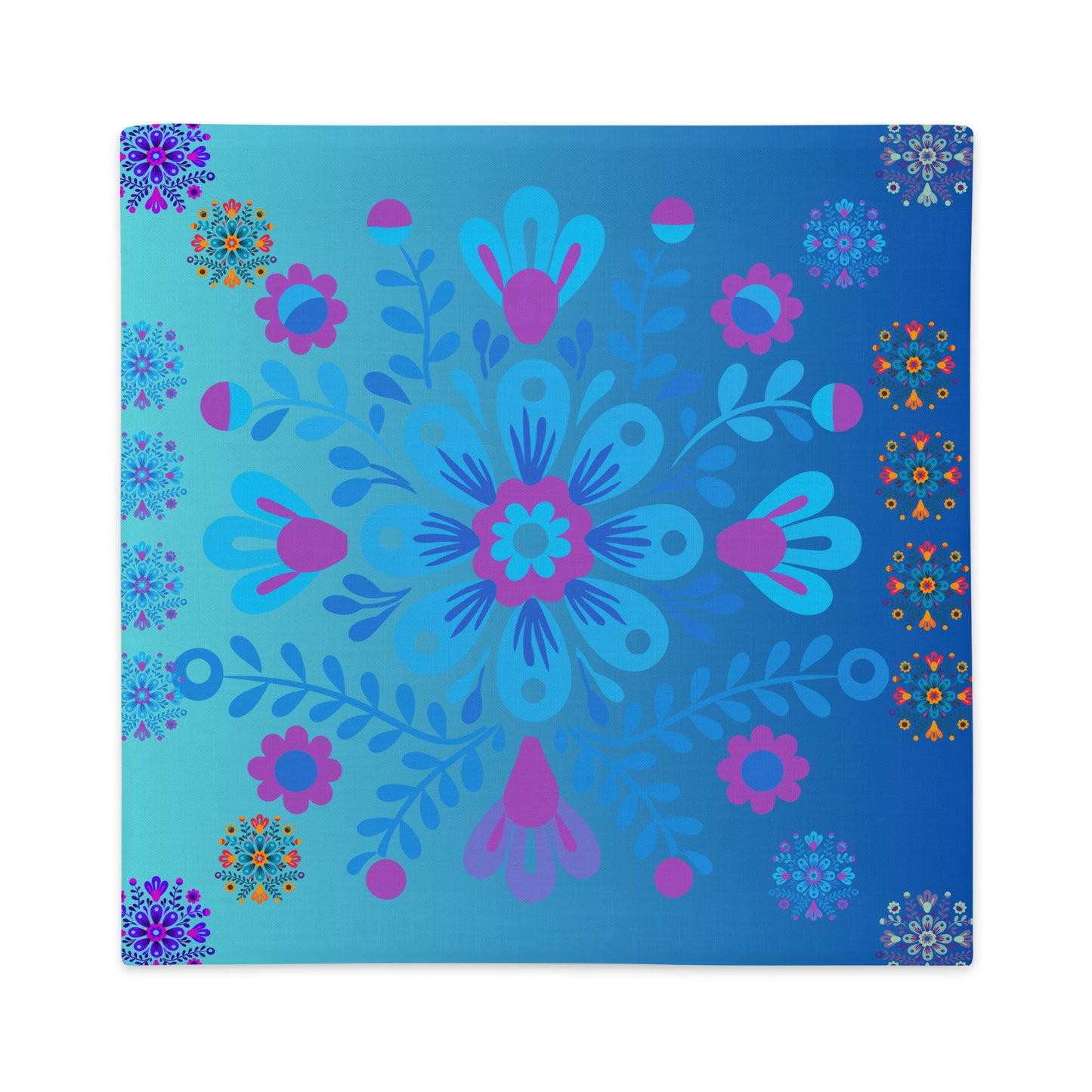 Mexican Embroidery Seamless Pattern, CALMNESS DESIGNS, Creative Designer's, Premium Pillow Case