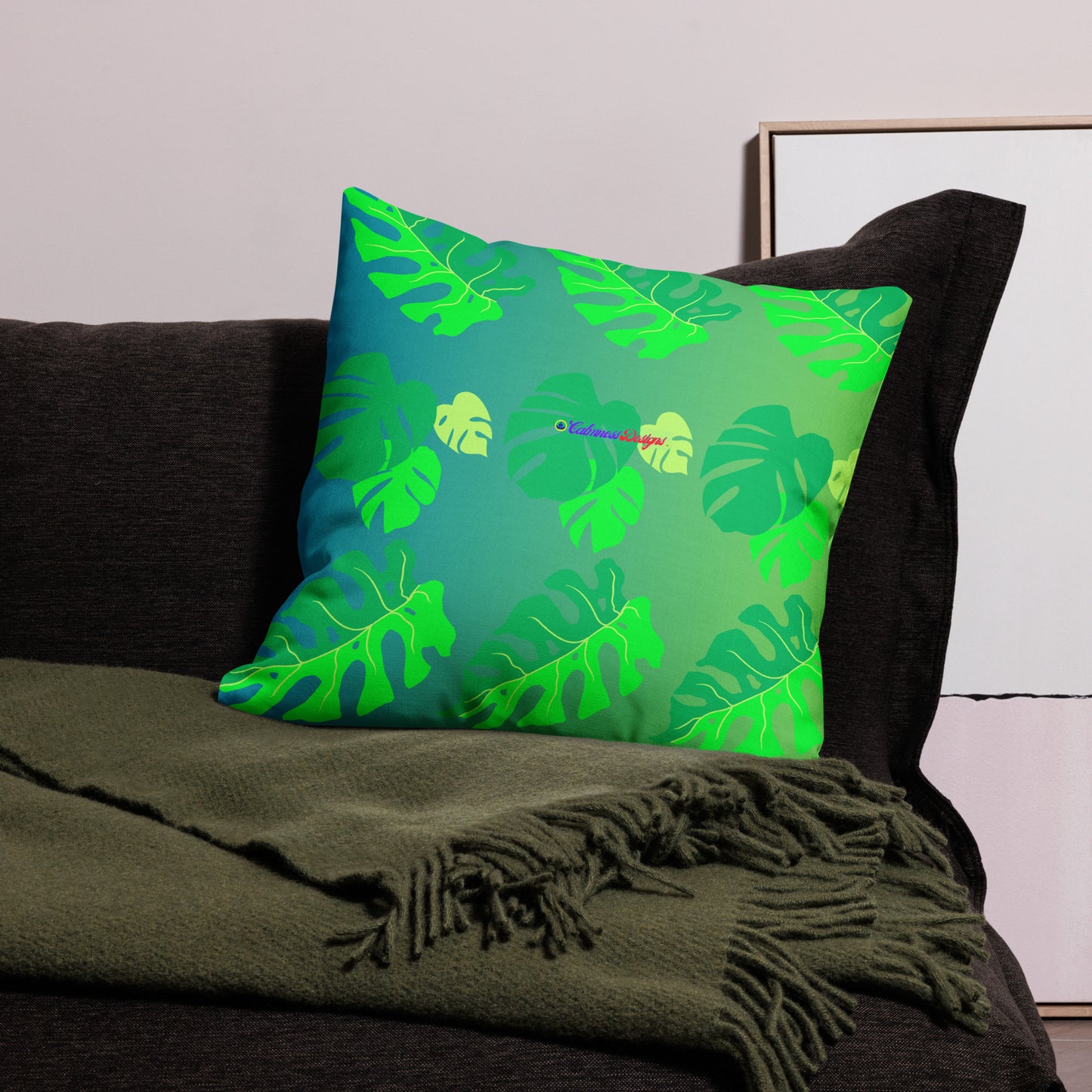 Monsterat Leaves Kombi nation, CALMNESS DESIGNS, Creative Designer's, Premium Pillow Case