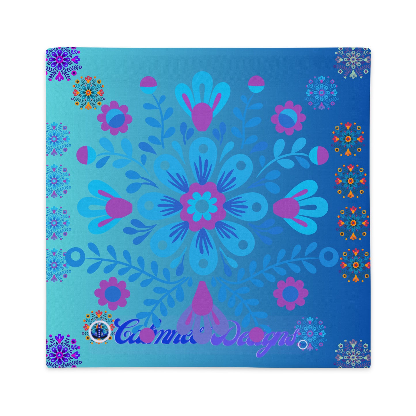 Mexican Embroidery Seamless Pattern, CALMNESS DESIGNS, Creative Designer's, Premium Pillow Case