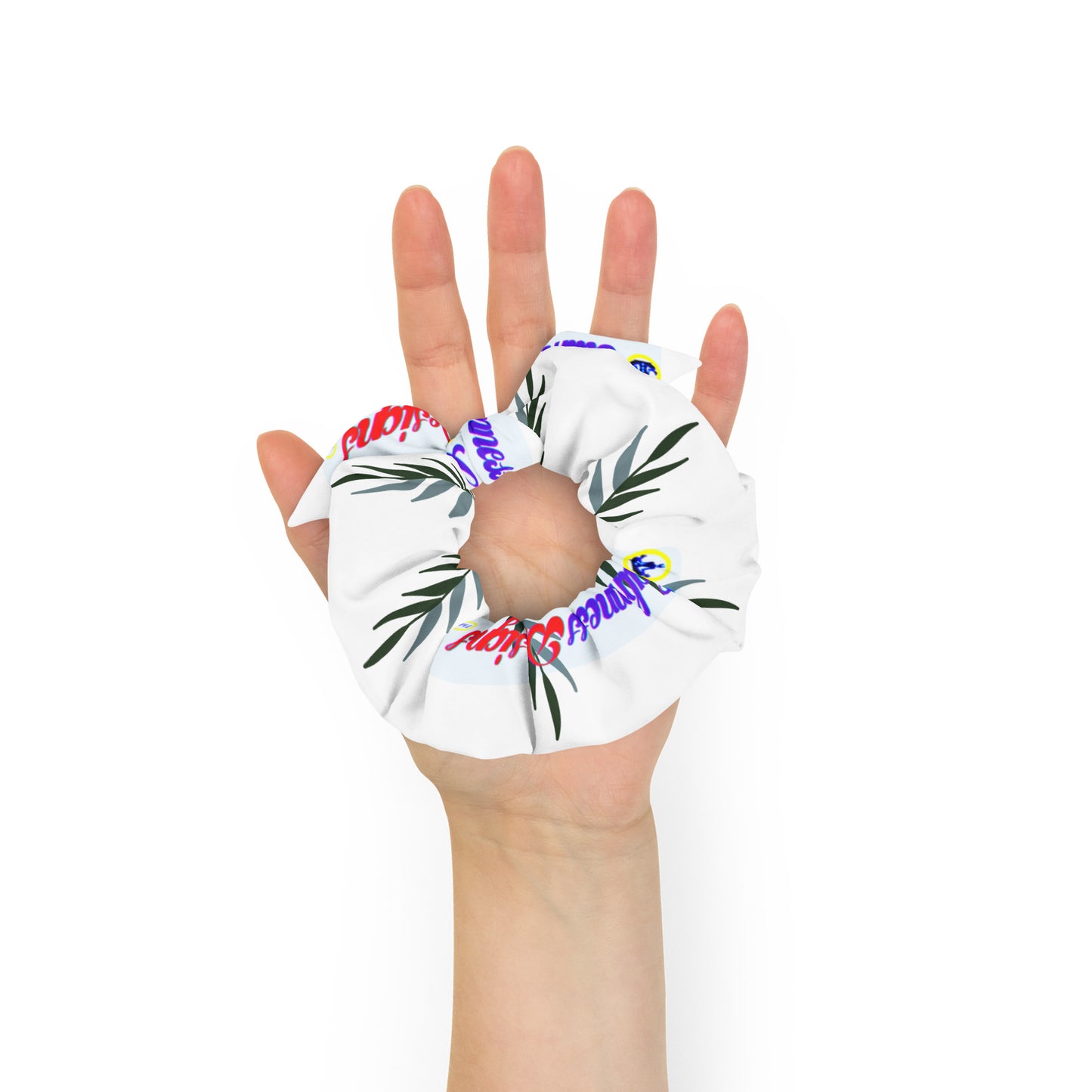 MOTHER'S DAY PALM LEAVES, CALMNESS DESIGNS, Creative Designs, Recycled Scrunchie