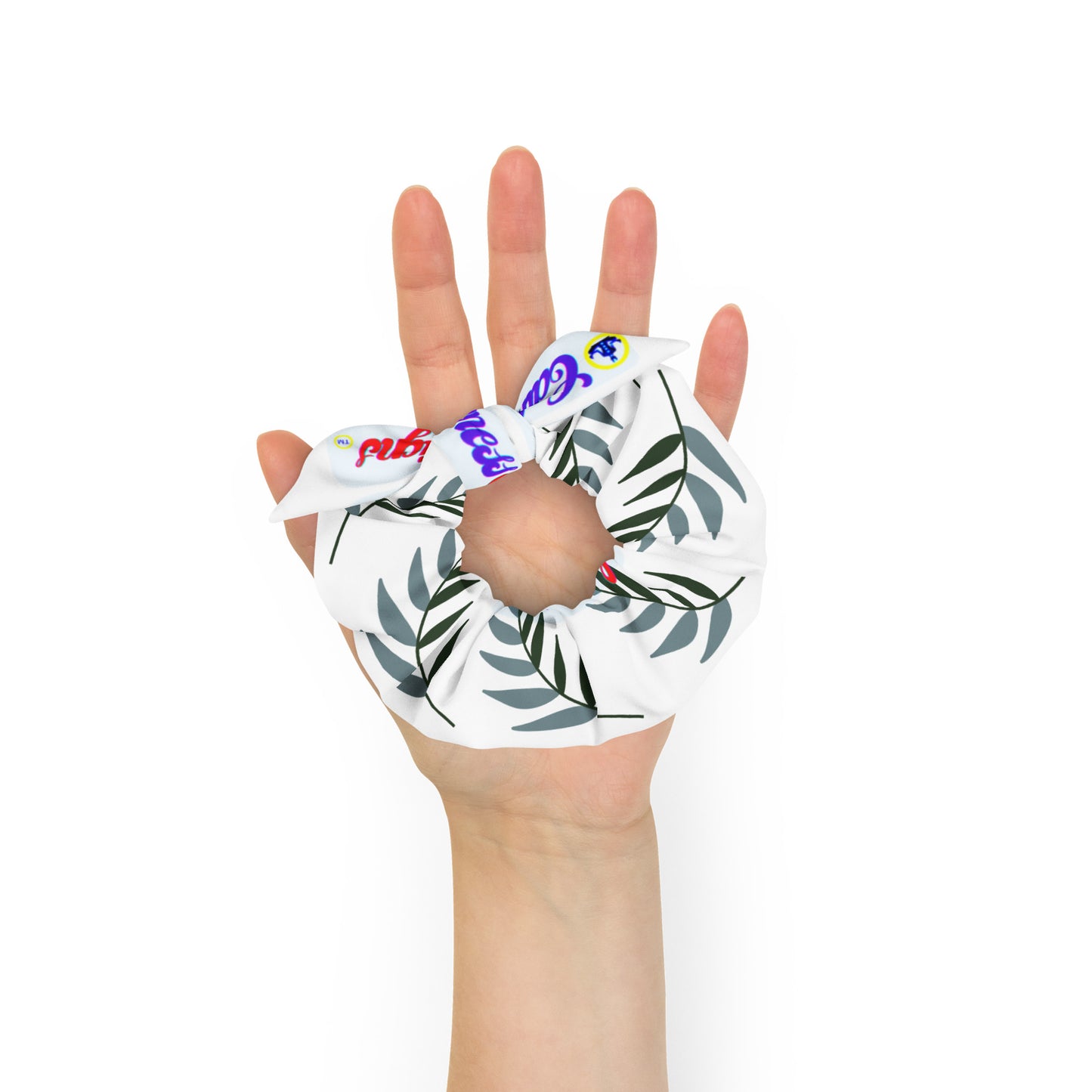 MOTHER'S DAY PALM LEAVES, CALMNESS DESIGNS, Creative Designs, Recycled Scrunchie