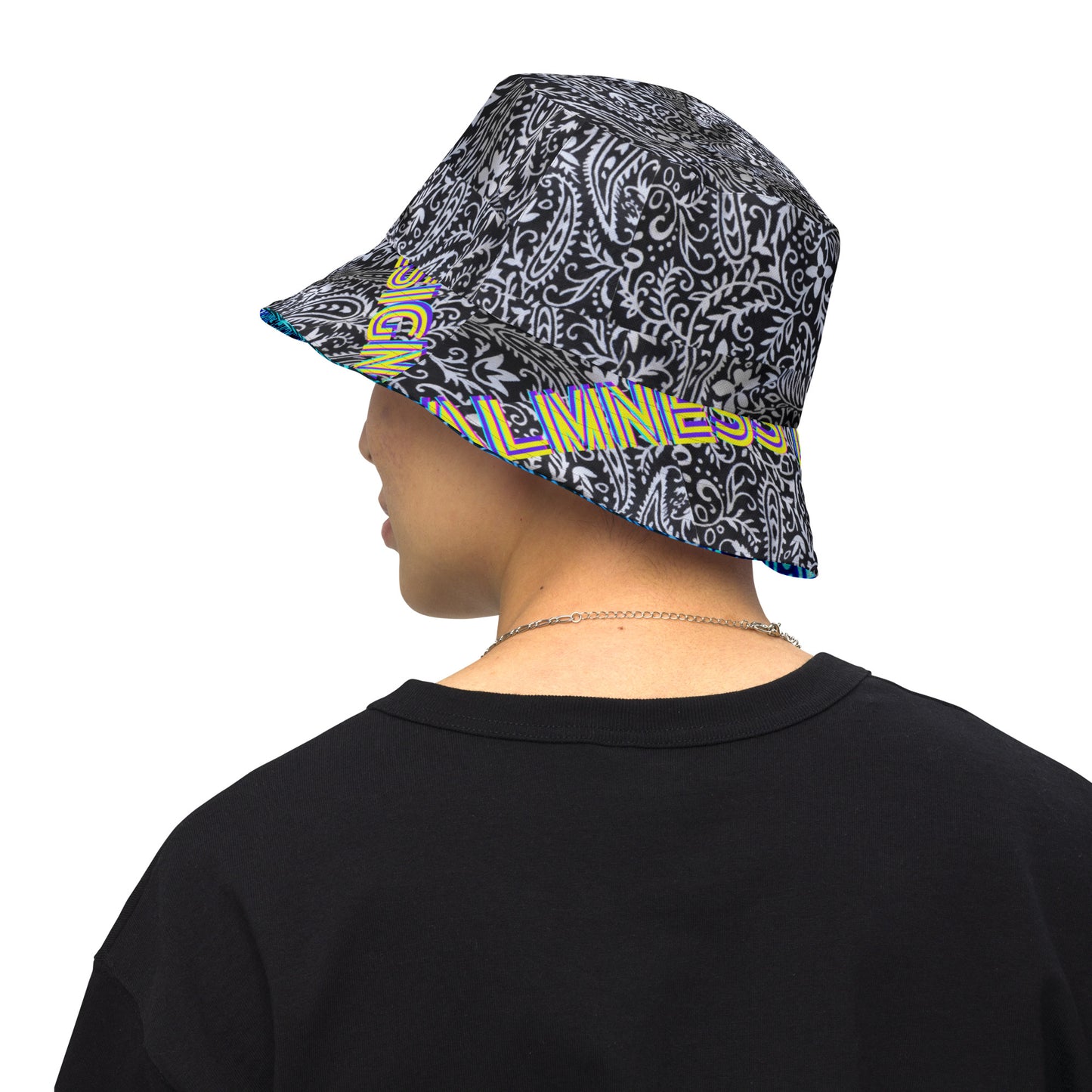 Black & White Bandana, Reversible bucket hat