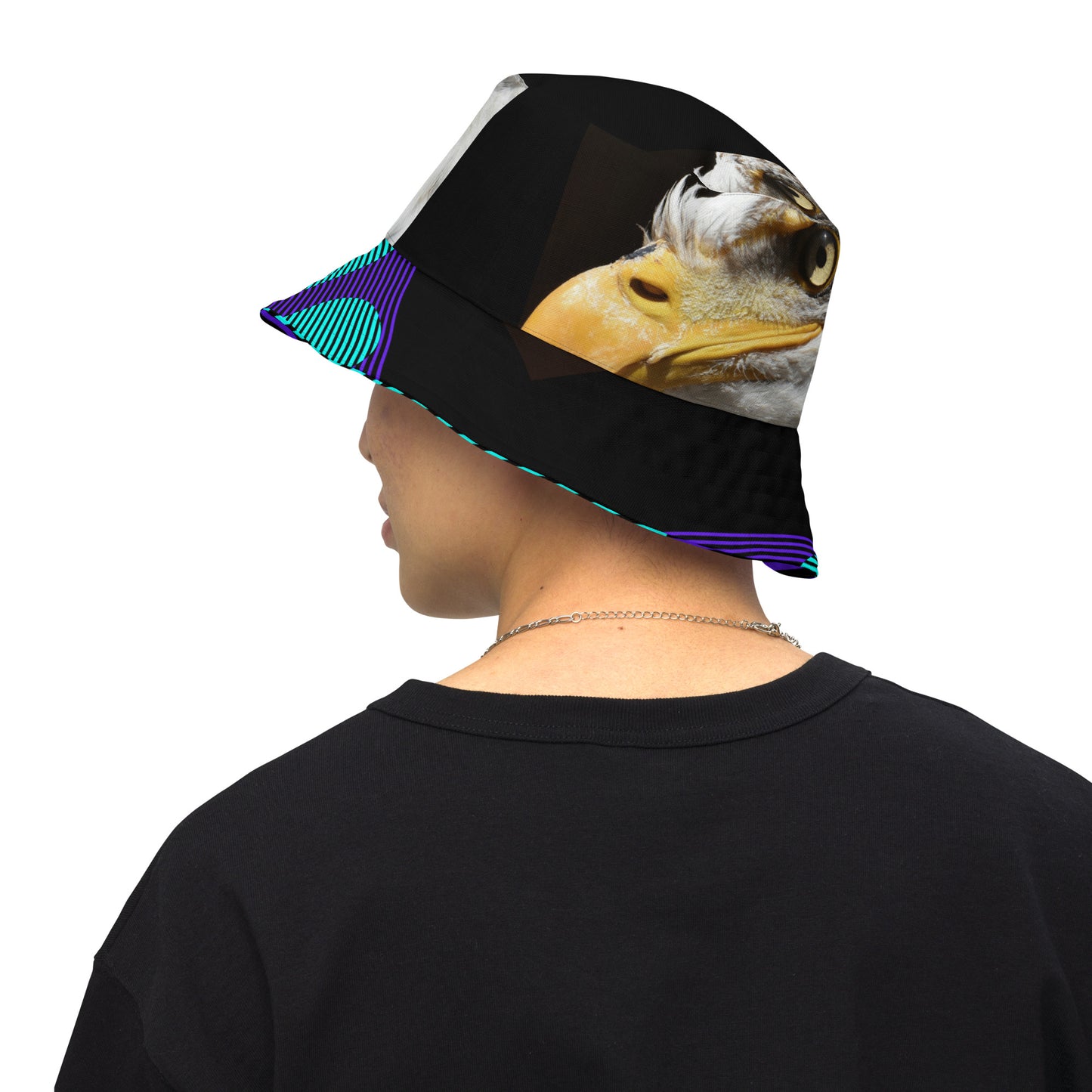 Calmness Designs, Bald Head, FLY-AWAY PLAYER 106 Reversible bucket hat
