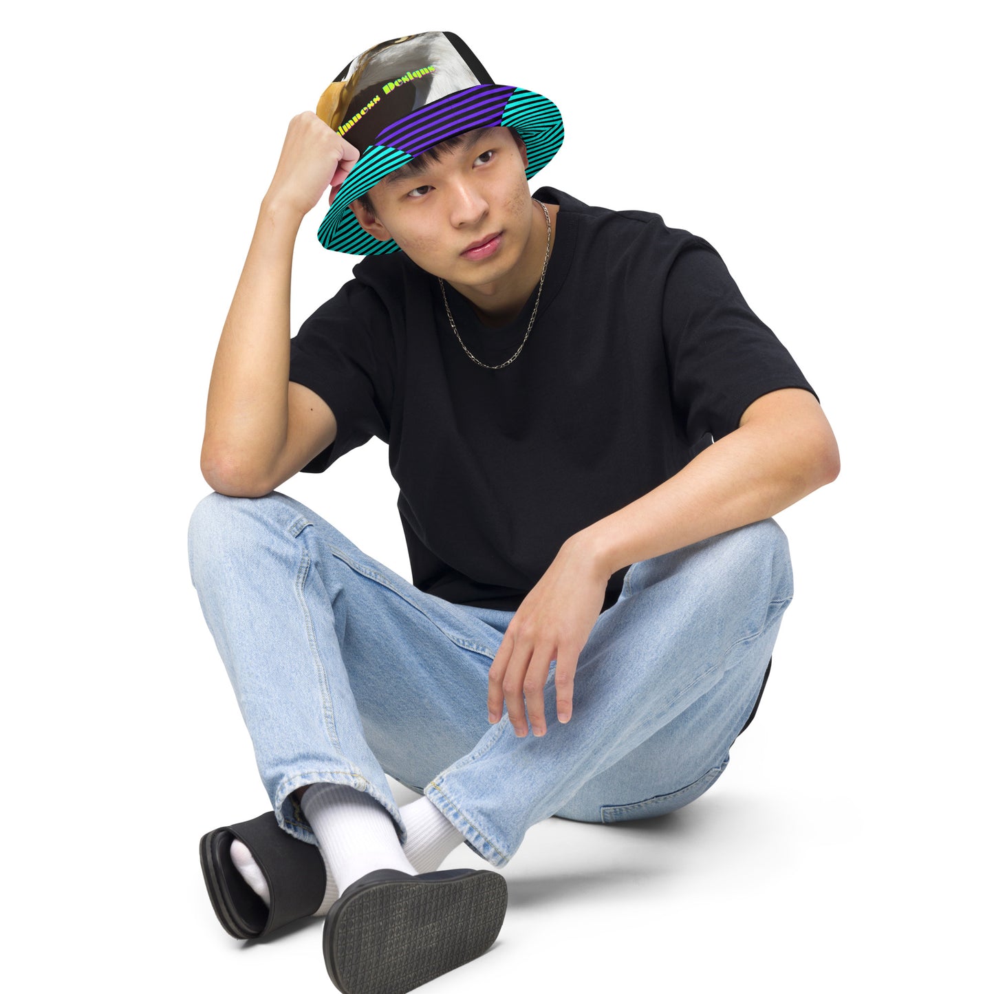 Calmness Designs, Bald Head, FLY-AWAY PLAYER 106 Reversible bucket hat