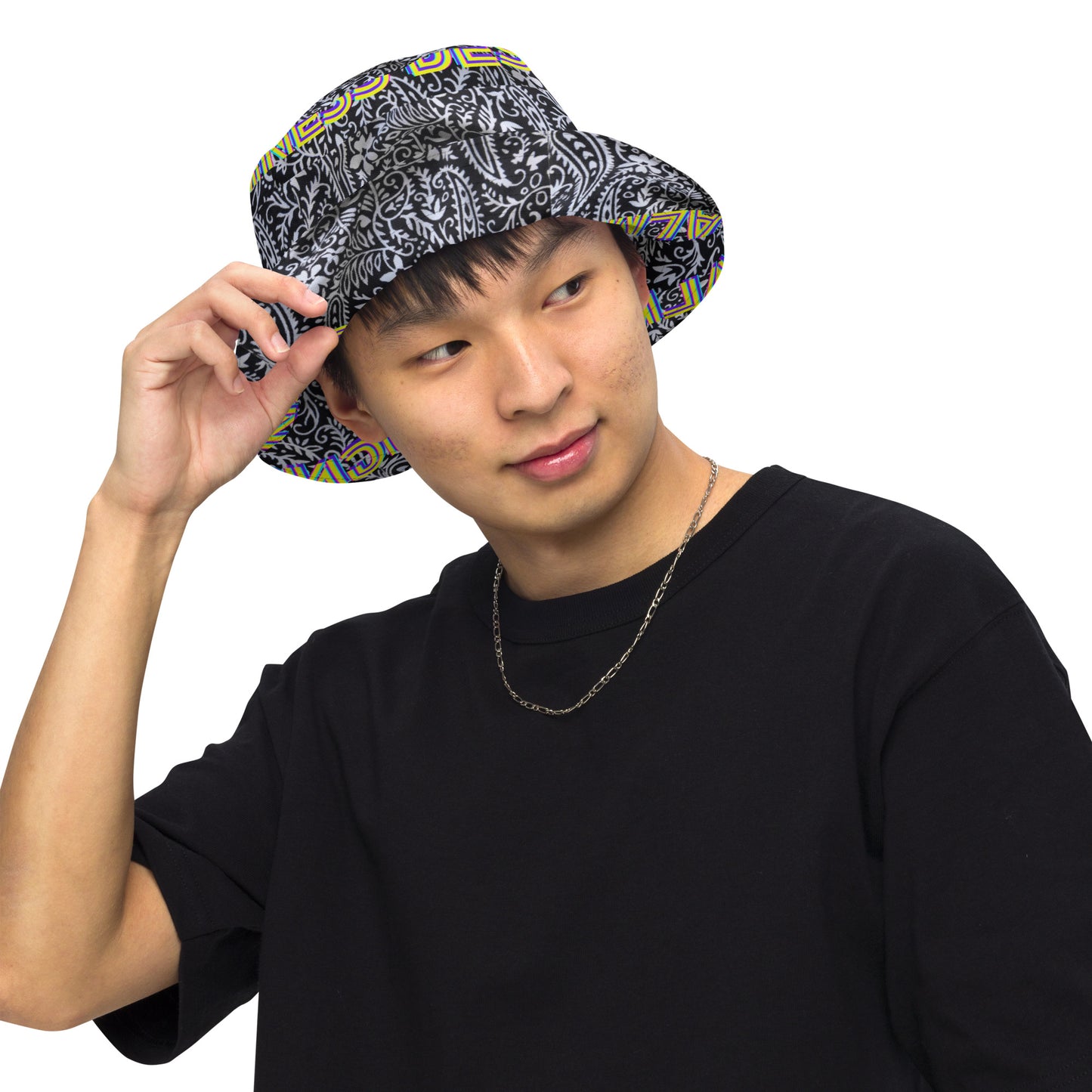 Black & White Bandana, Reversible bucket hat