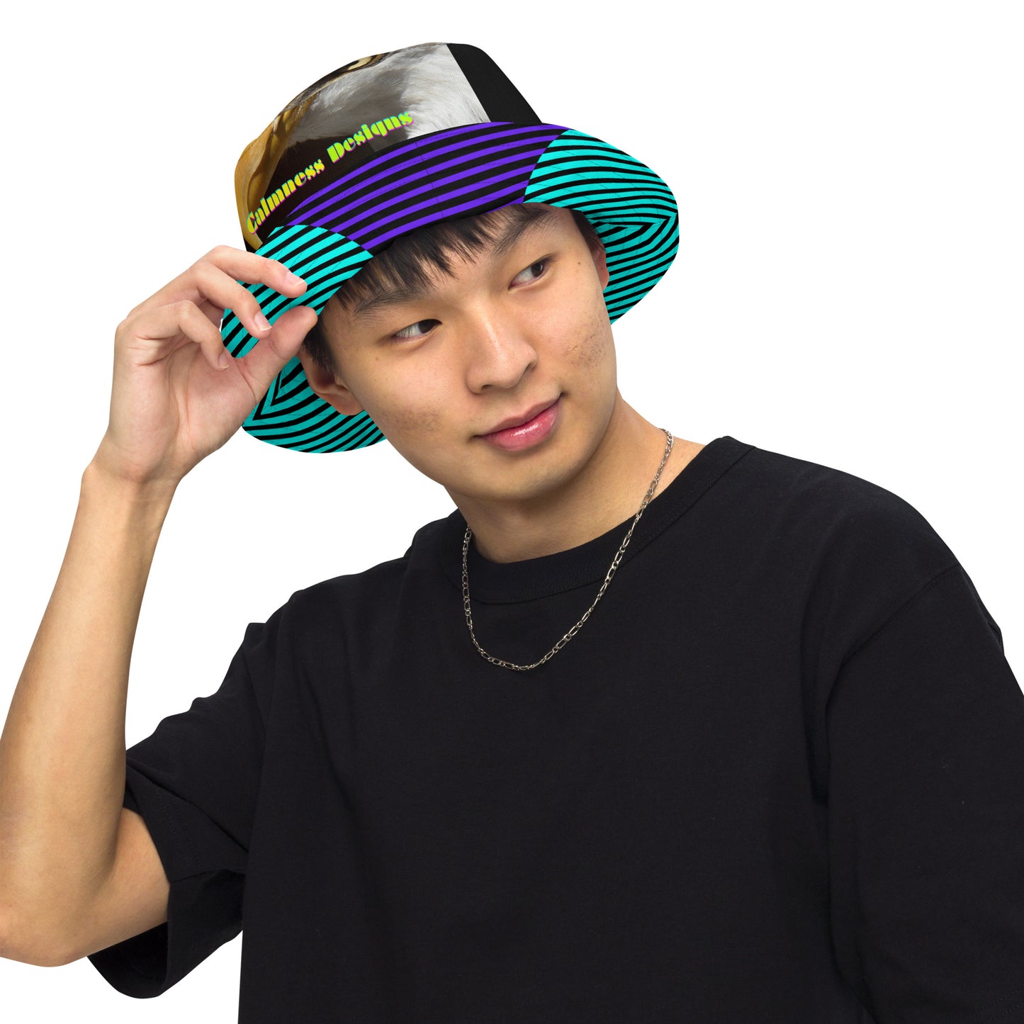 Calmness Designs, Bald Head, FLY-AWAY PLAYER 106 Reversible bucket hat